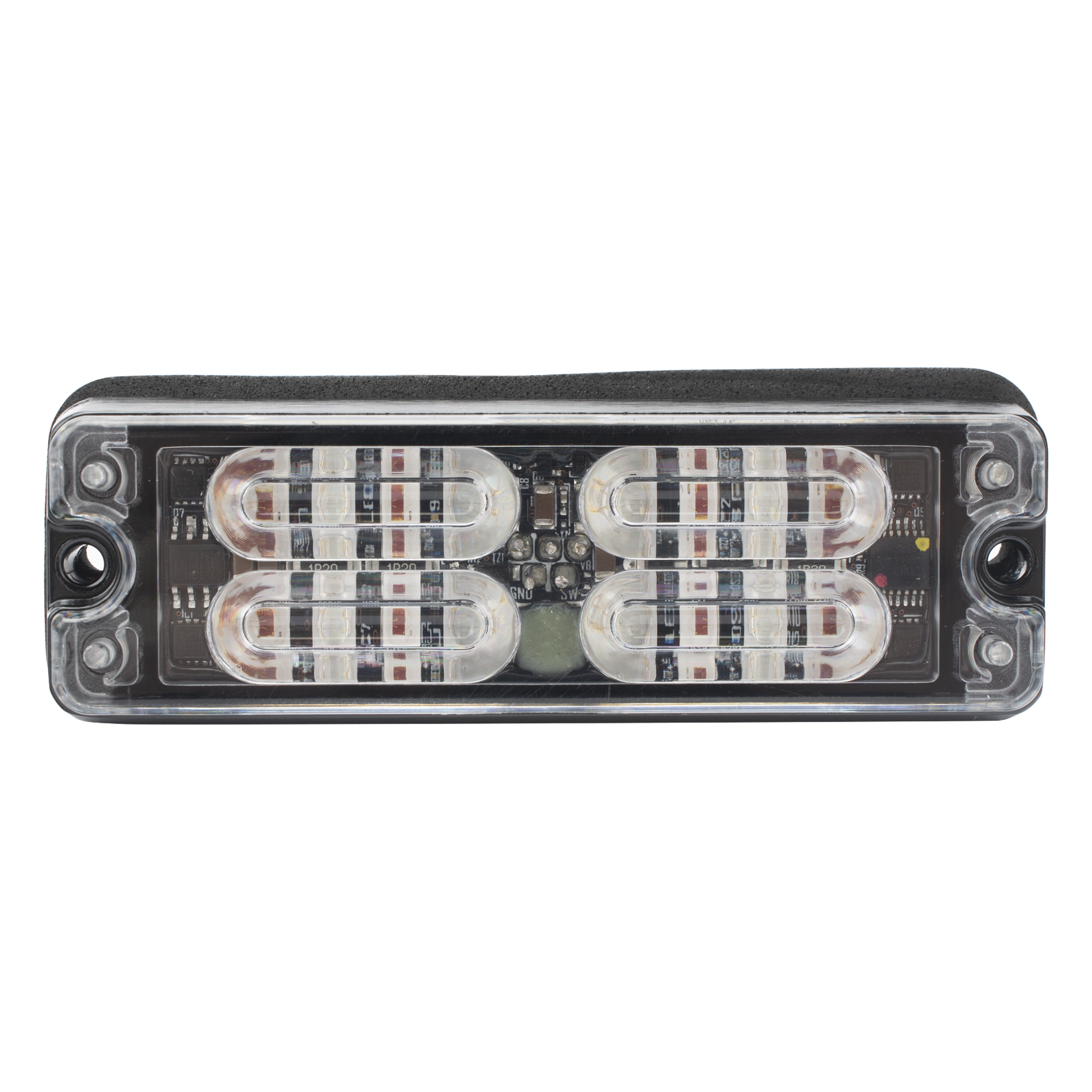 Luz de Advertencia LED de Montaje en Superficie / 12 LEDs de 1 W / 36 Patrones de Destello / 12-24 V / IP67 / SAE Clase I / R65 — ECCO · SKU ED3511RB