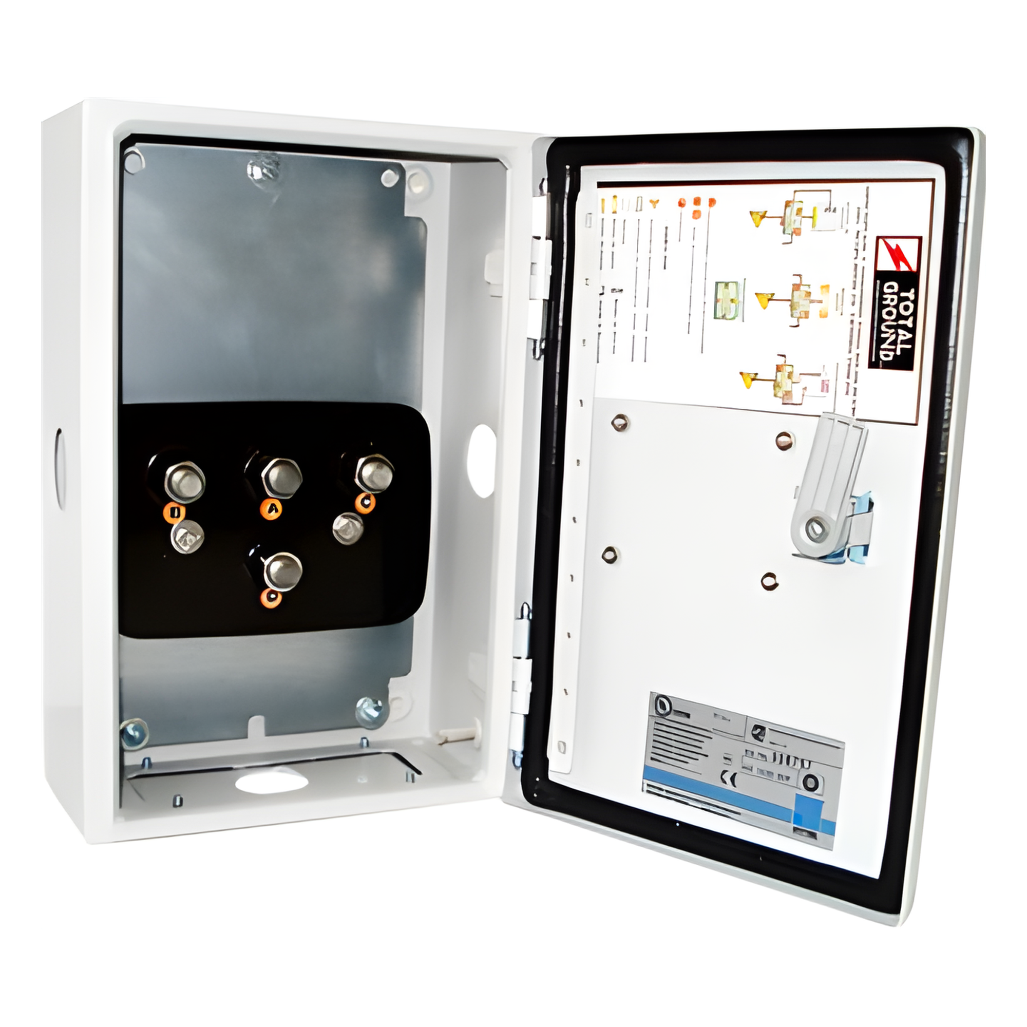 Acoplador de Impedancias / 1500 A / Gabinete Calibre 18 / Conexión 1/2' / Acero ASTM-A653 — TOTAL GROUND · SKU TG-C01