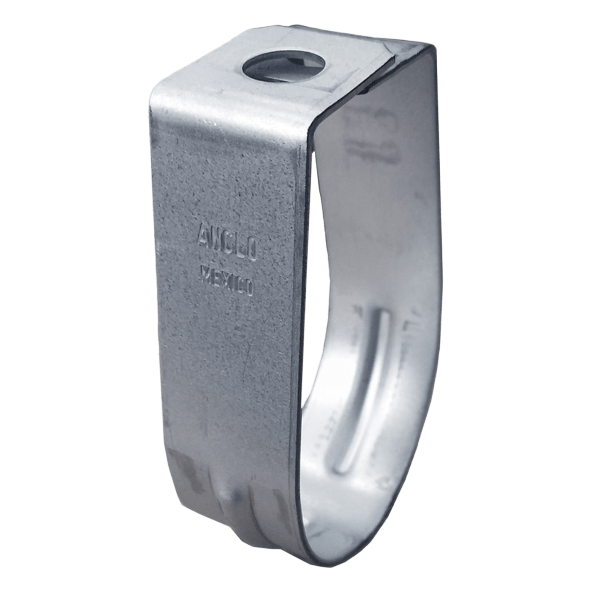 Colgador Tipo Pera / Tubería Conduit 13 mm (1/2") / Barra 3/8" / Calibre 18 / Acero 1.2 mm / Uso Ligero — ANCLO · SKU ANC-CP12