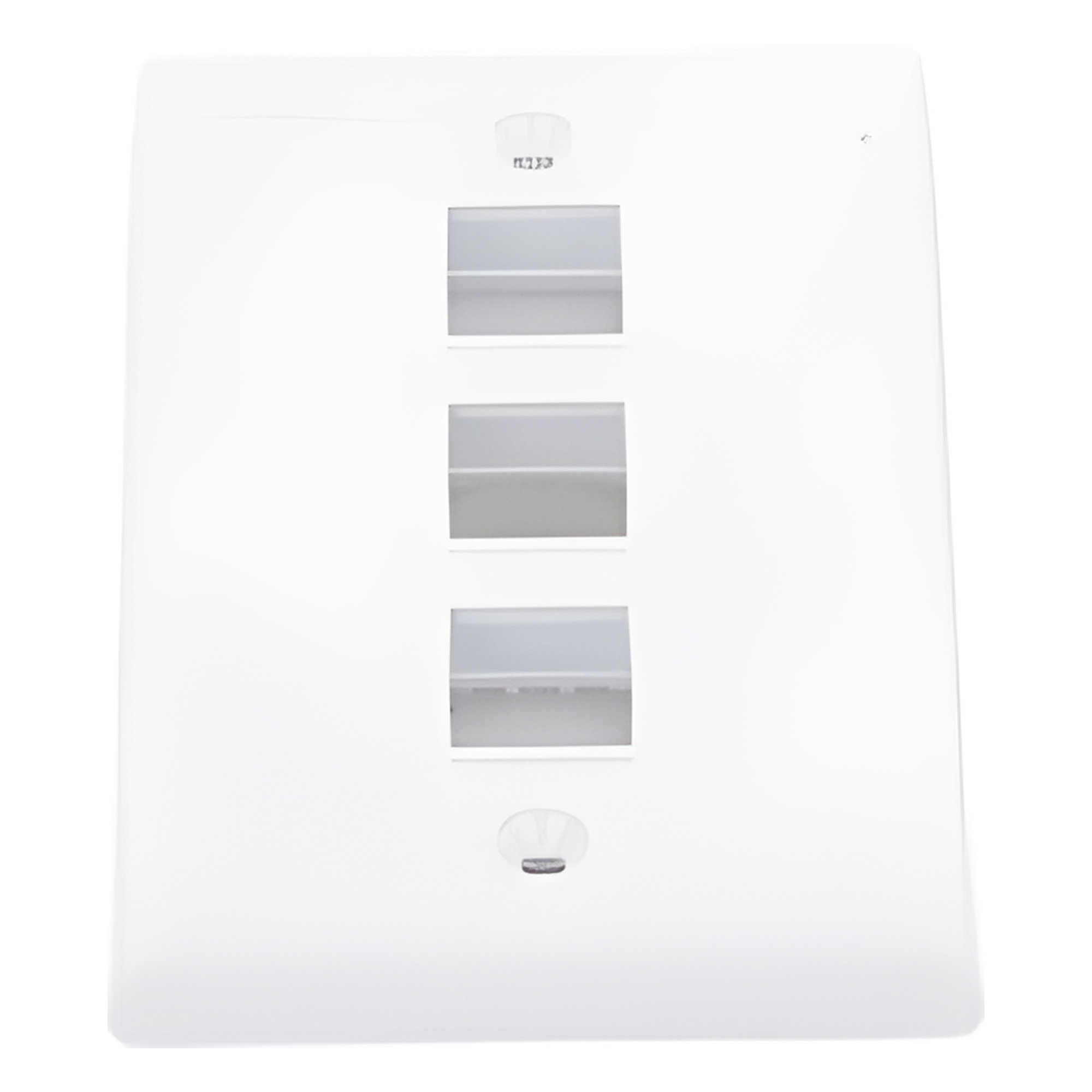 Placa de Pared Vertical, Salida Para 3 Puertos Keystone, Color Blanco