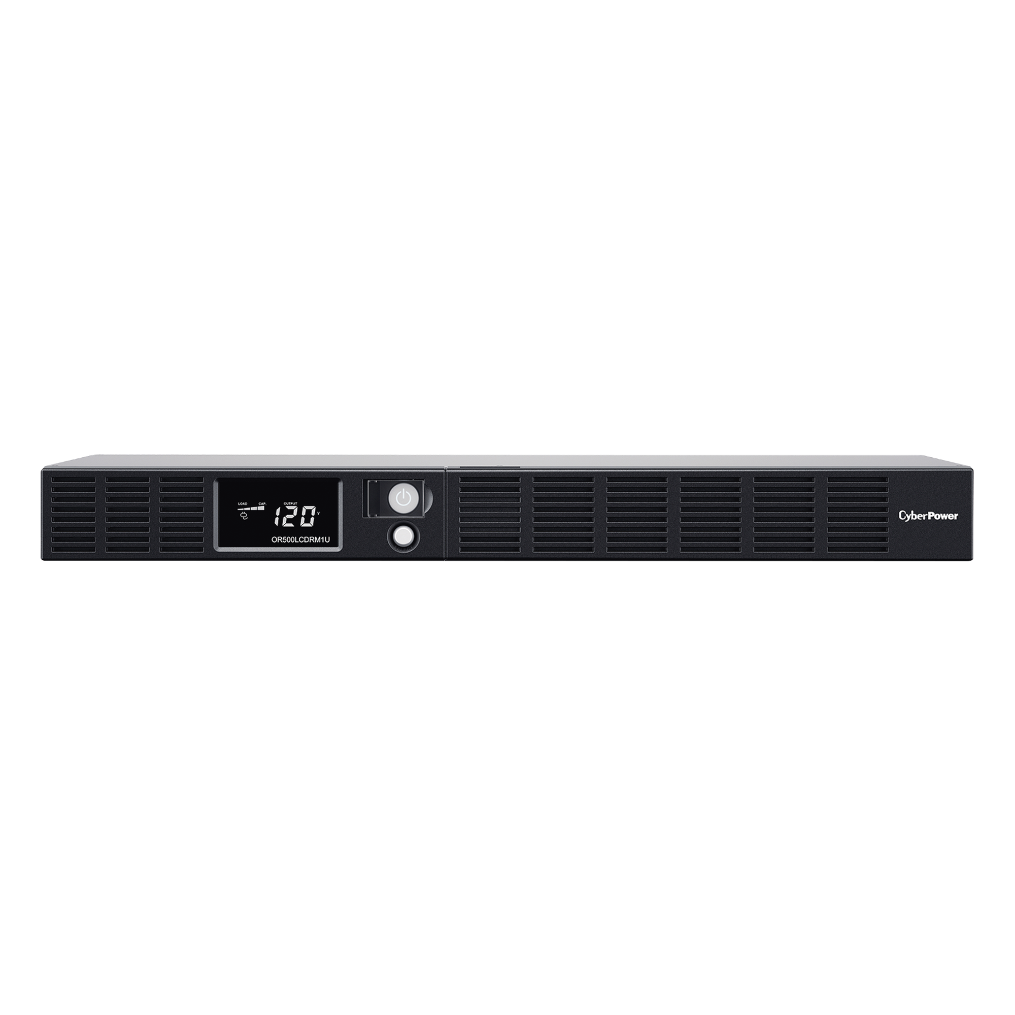 UPS Línea Interactiva / 500 VA / 300 W / 6 Tomas NEMA 5-15R / Rack 1 UR / Torre / LCD / 1030 J Protección de Picos — CYBERPOWER · SKU OR500LCDRM1UA