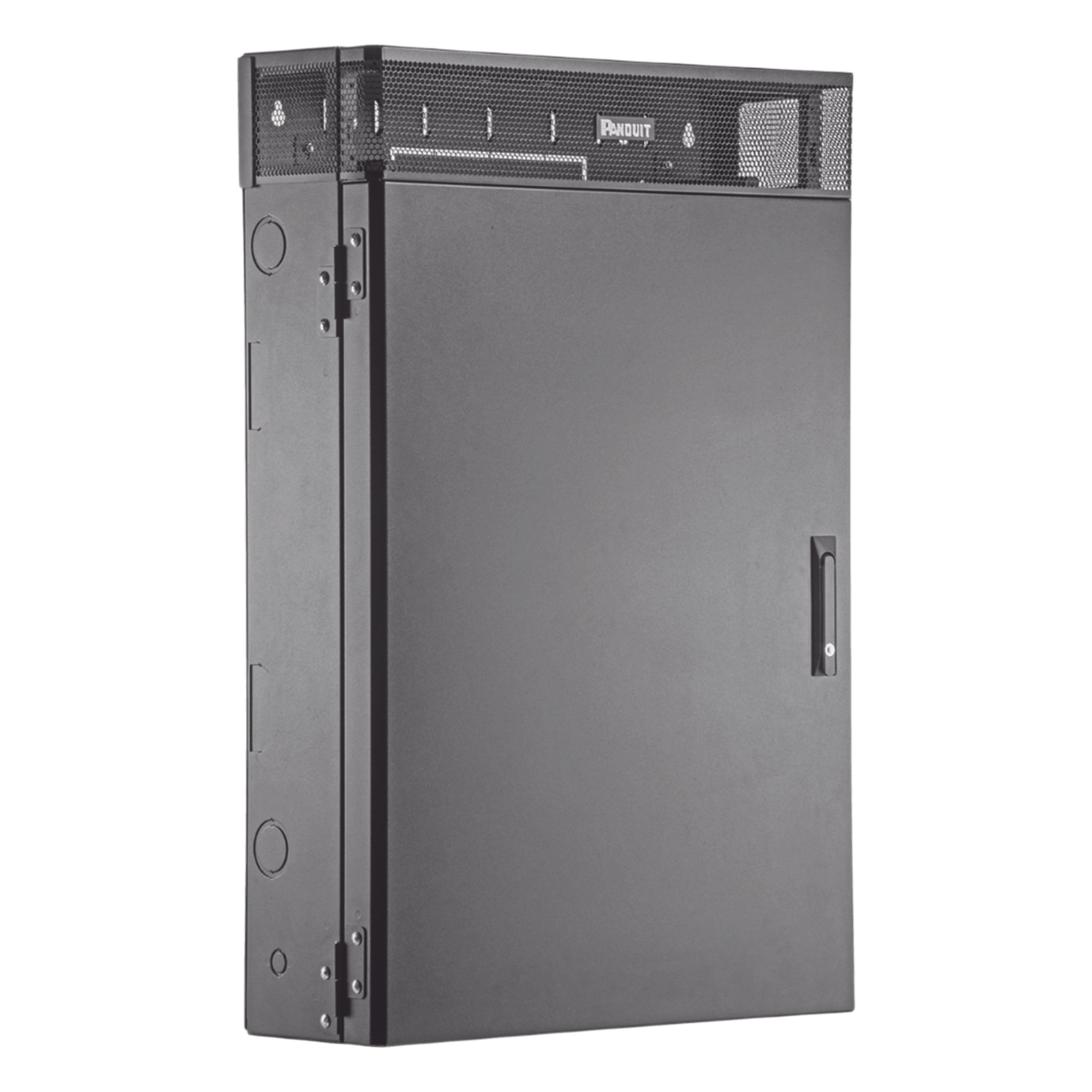 Gabinete de Montaje en Pared / 6 UR / 3 UR Activo + 3 UR Pasivo / Carga 90.72 kg (200 lbs) / Profundidad 9.5" (241.3 mm) / Acero 16 Gauge / UL 2416 — PANDUIT · SKU WME3BL