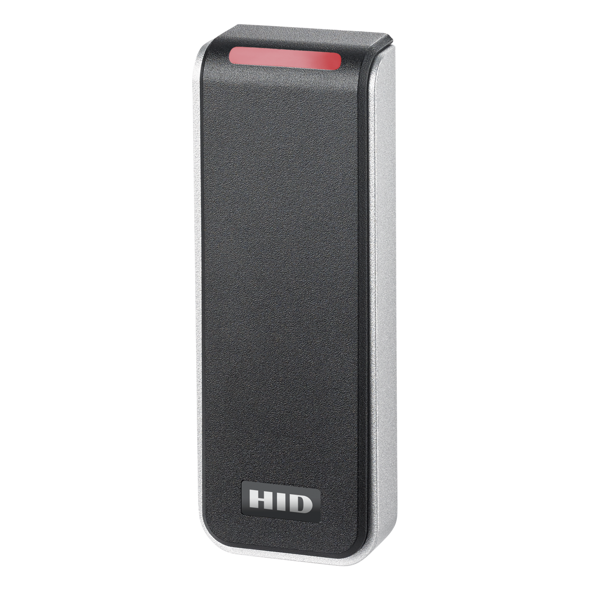 Lector de Control de Acceso Multitecnología / Seos, iCLASS, MIFARE, Proximity / NFC y Bluetooth 10 m (32.8 ft) / Salida Wiegand y OSDP / Montaje 45 mm — HID · SKU R20F