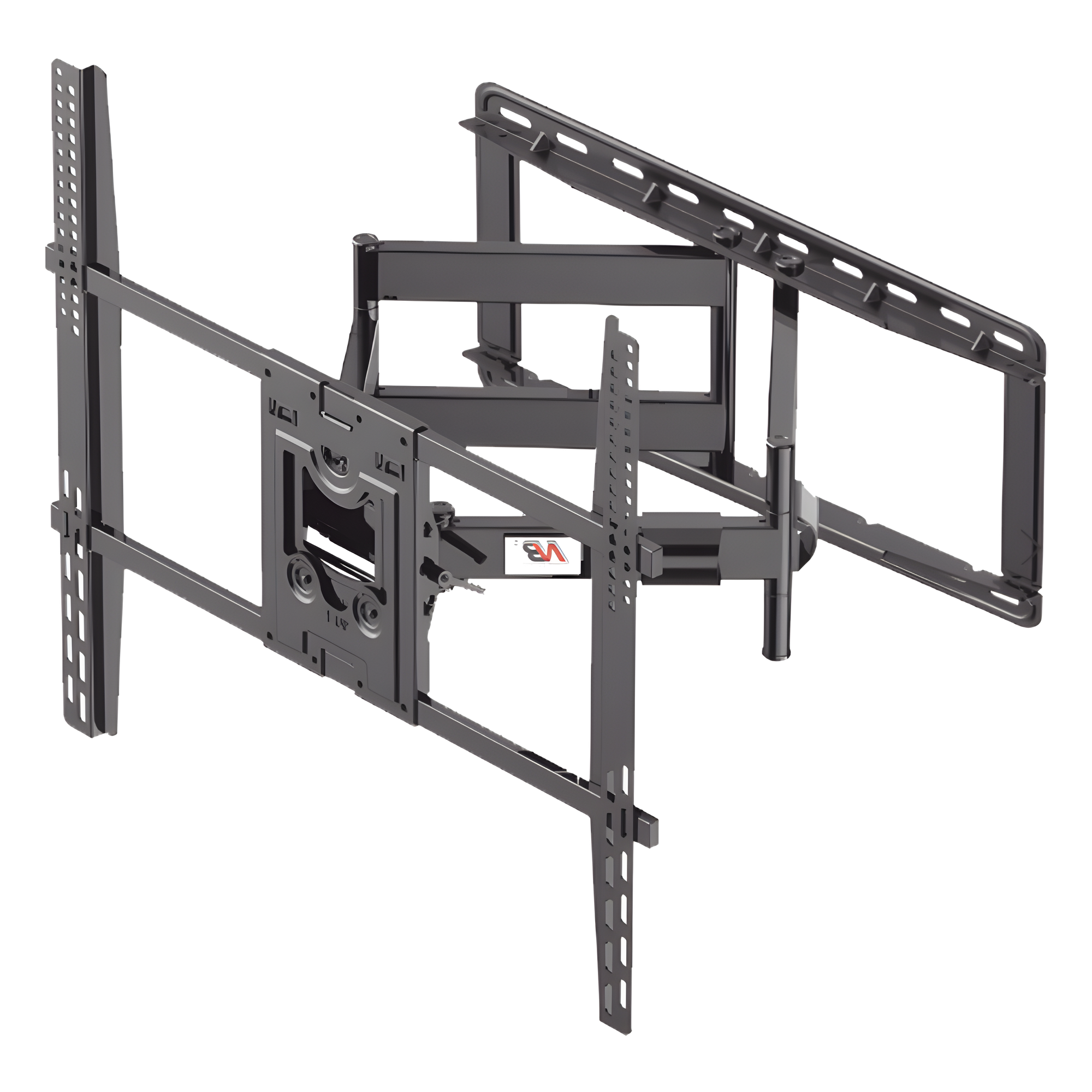 Soporte de Pared Articulado / Pantallas 75" a 110" / VESA 400x400 a 800x600 mm / Carga 90.9 kg (200 lbs) / Extensión 7.2 a 70 cm / Rotación 45° / Inclinación +10° a -5° — NB-EPCOM · SKU SP5-NB