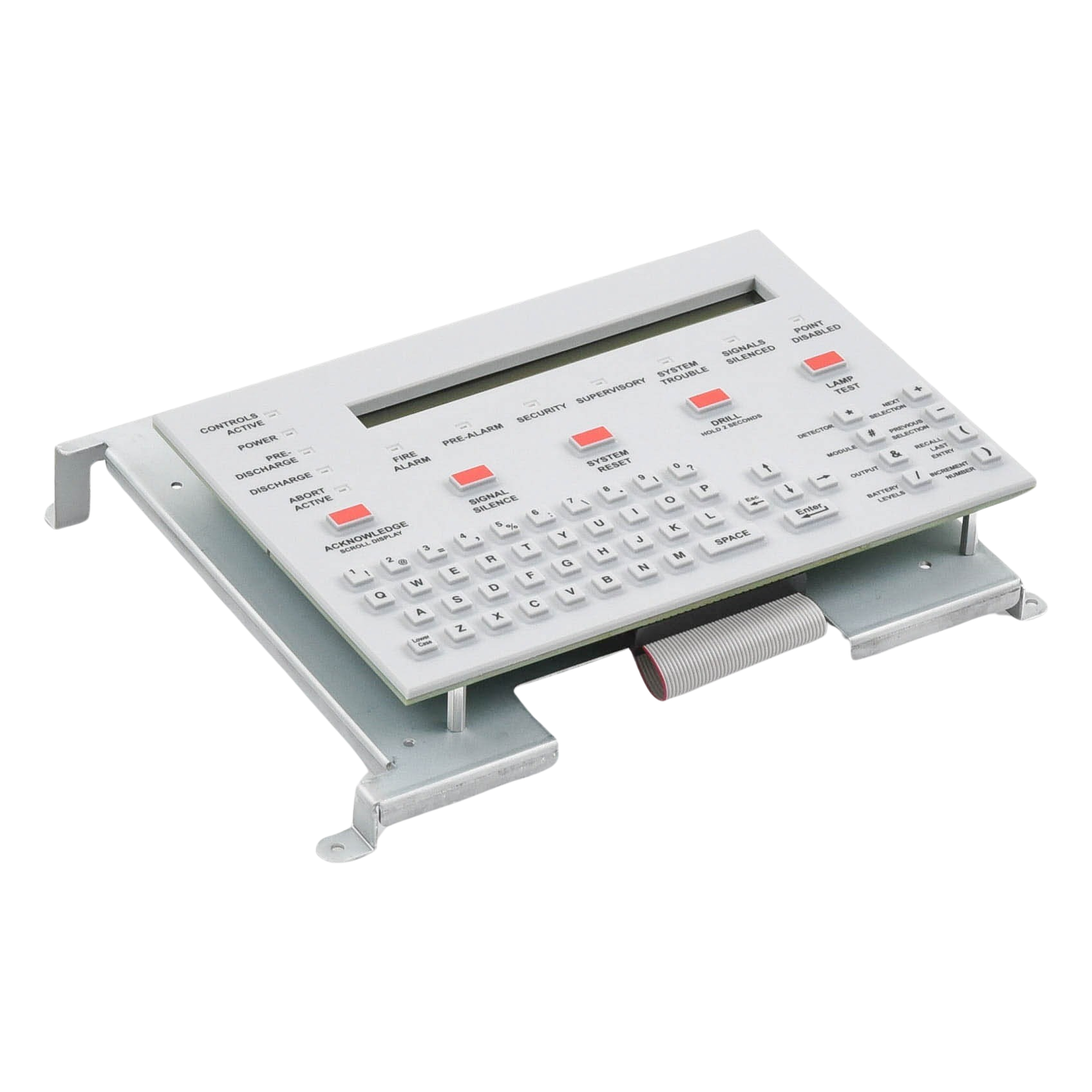 Teclado con Pantalla LCD / 80 Caracteres Retroiluminada / Teclado QWERTY Completo / 24 VCD / para Paneles de Detección de Incendio Serie ONYX