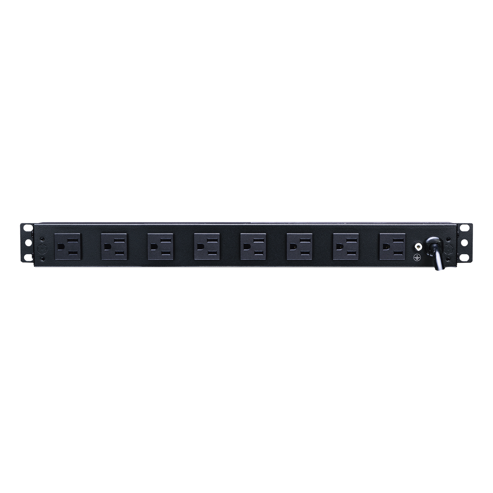 PDU Básico Rack / 10 Salidas NEMA 5-15R / 15 Amp / 120 Vca / 1U / Cable 4.5 m (14.8 ft) — CYBERPOWER · SKU PDU15B2F8R