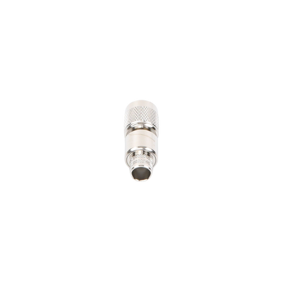 Conector TNC Macho Inverso, Anillo Plegable para ensamblar en cables RG-8/U, LMR-400, Niquel, Oro, Teflón