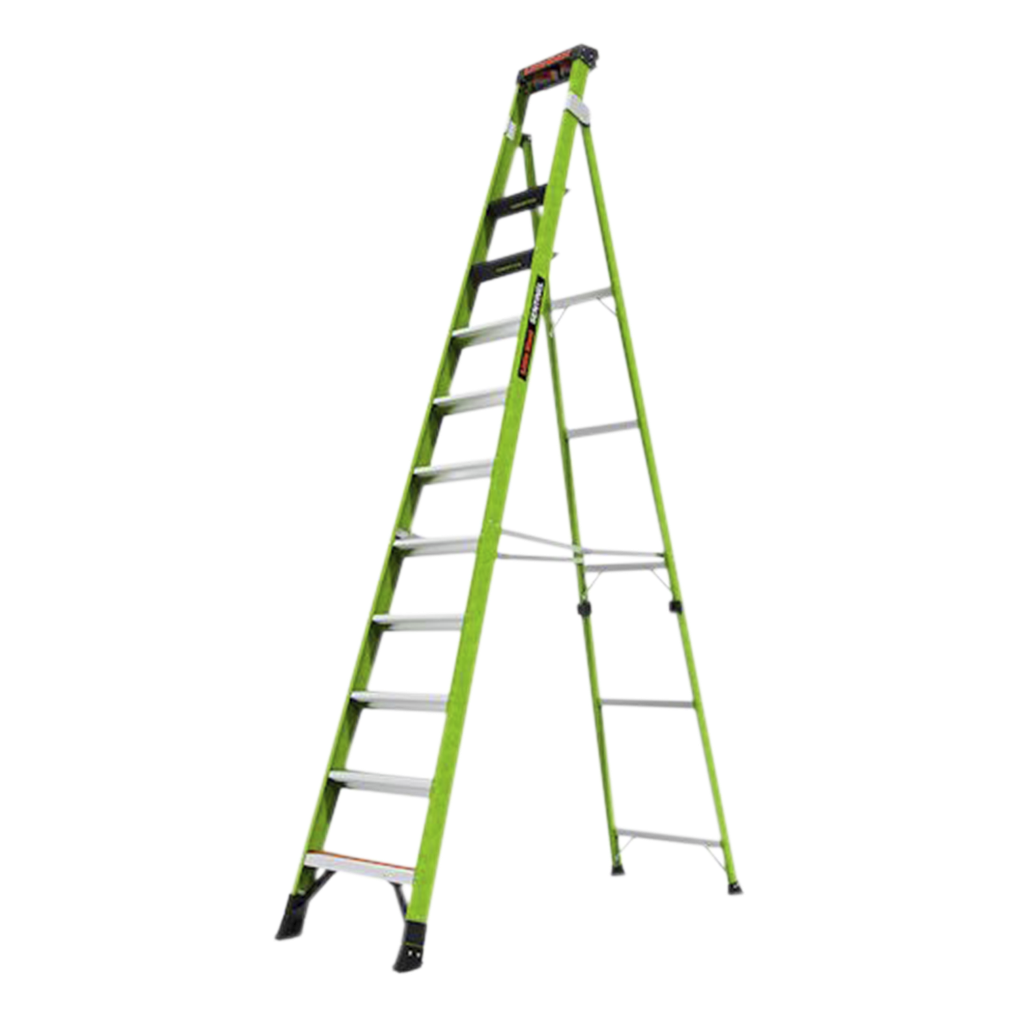 Escalera Industrial / Fibra de Vidrio / 3.65 m (12 ft) / Capacidad 170 kg / Tipo IAA / Doble Modo / Almohadilla Giratoria — Little Giant Ladder Systems · SKU SENTINEL12
