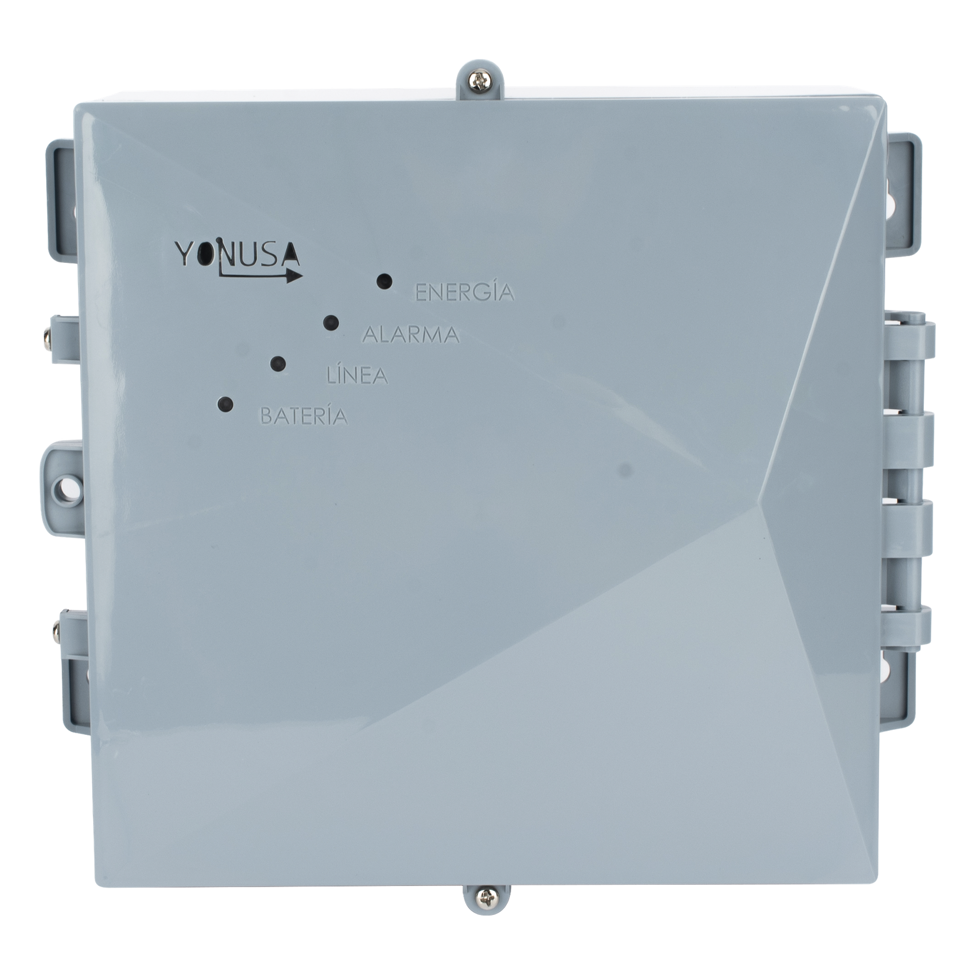 Energizador Perimetral / 12,000 V / 1 J / 2,500 m (8,202 ft) Lineales / Control Remoto con Pánico / Respaldo Batería 3 Días / Alimentación Solar Opcional — YONUSA · SKU SYSNG-V3-H