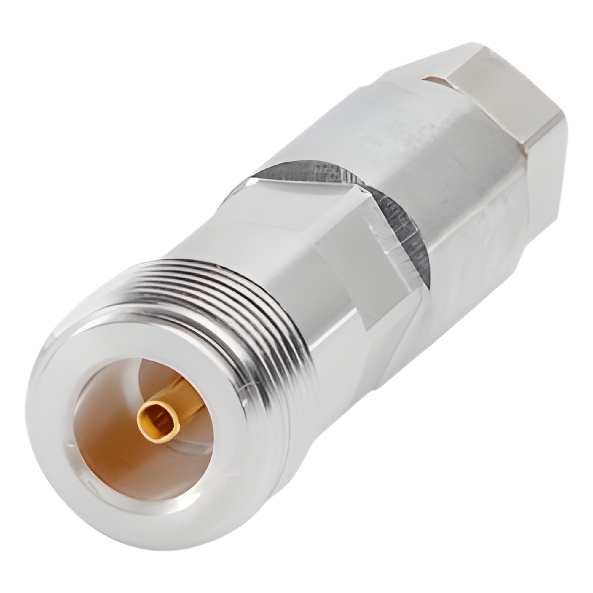 Conector RF tipo N hembra / 50 ohm / 0-8000 MHz / Recto / Heliax FSJ1-50A — ANDREW / COMMSCOPE · SKU F1-PNF
