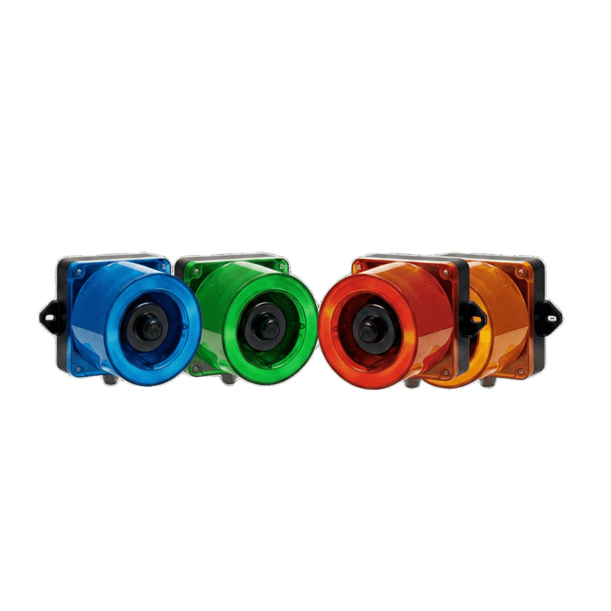 Combinacion de baliza LED color Azul y sirena electrónica de 31 tonos resistente a la intemperie de volumen máx. 123 dB a 110-220 VCA