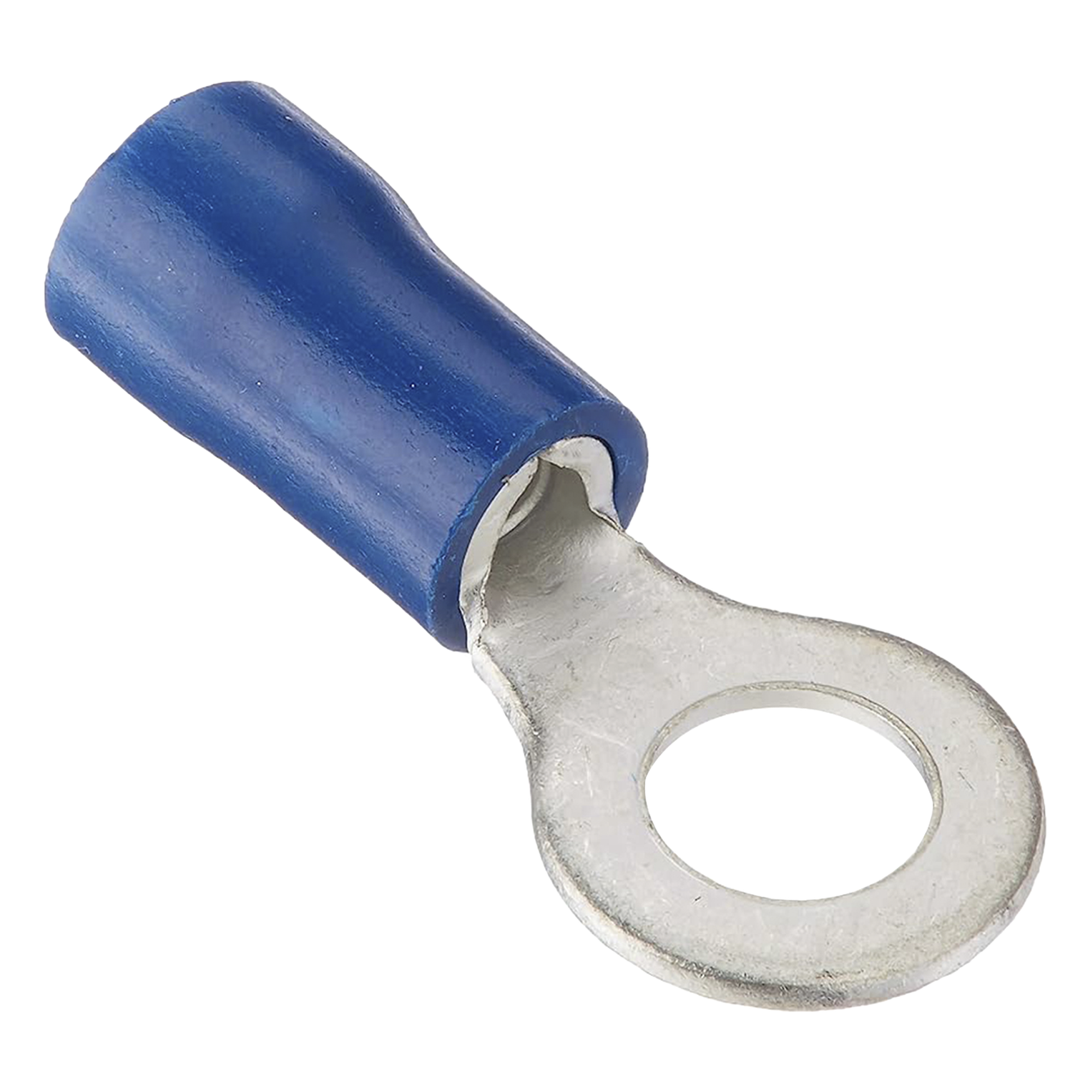 Terminal Tipo Ojo Aislado / Calibre 16-14 AWG / Orificio 1/4" (6.3 mm) / Azul / Paquete 25 Piezas — EPCOM POWERLINE · SKU AE34162
