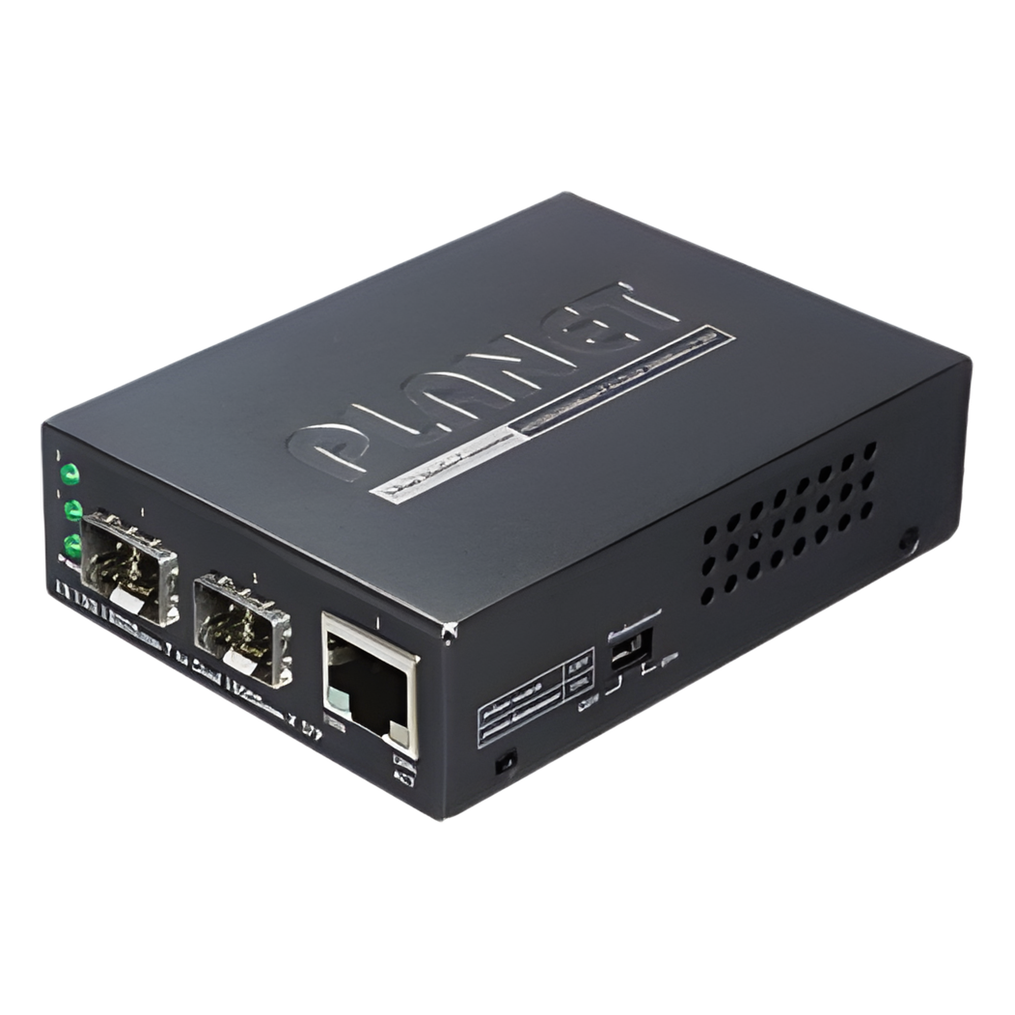 Convertidor de Medios / Puerto 10/100/1000Base-T / Doble Ranura SFP / Hasta 120 km / 2.8 W — PLANET · SKU GT-1205A