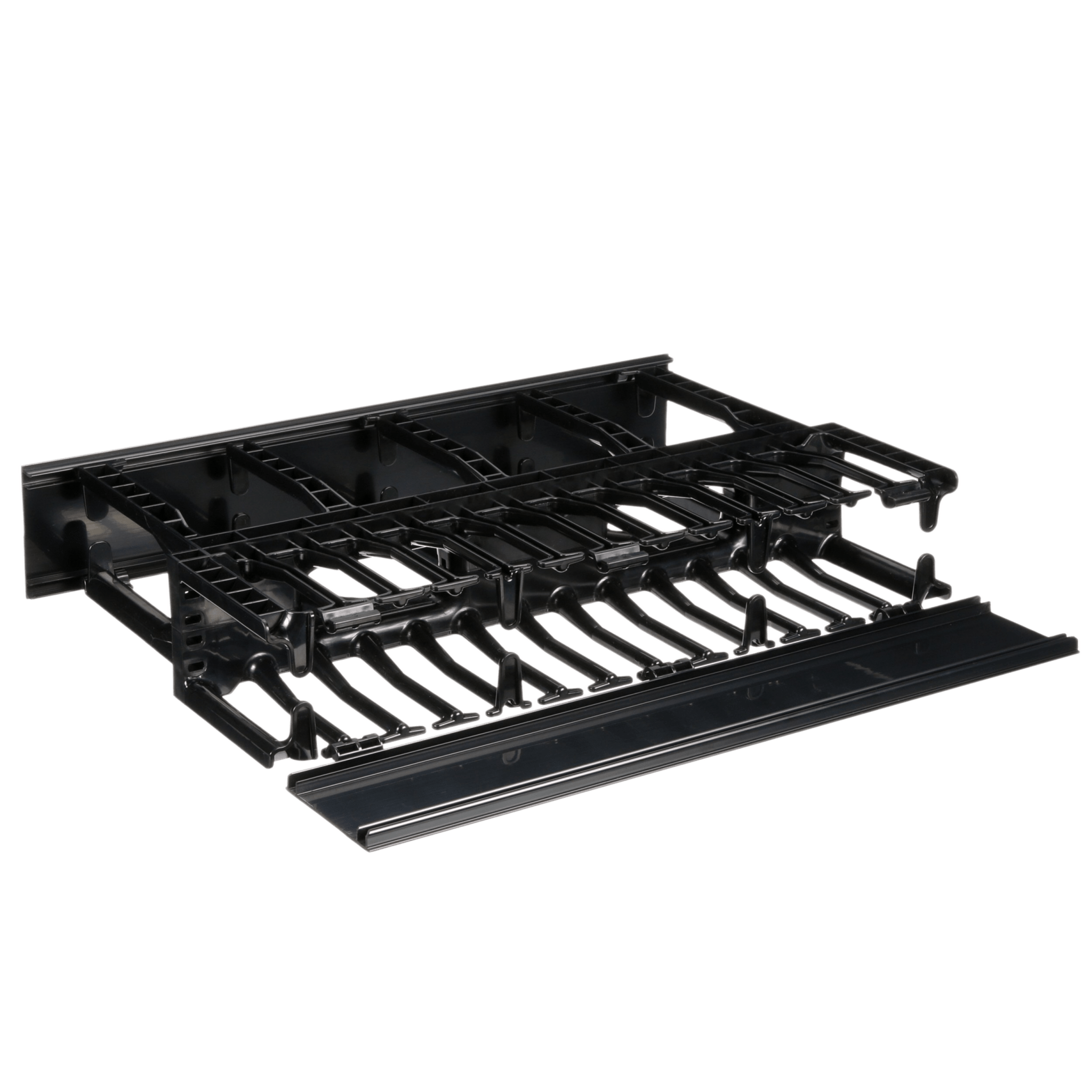 Organizador de Cables Horizontal / Alta Densidad / Doble Frontal y Posterior / Rack 19in / 2UR / 48.3 cm (19in)