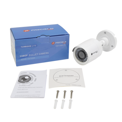PRECISIÓN VIDEO series / Bala TURBOHD 1080p  / Lente 2.8 mm  / Gran Angular / 20 mts IR  / Exterior IP66