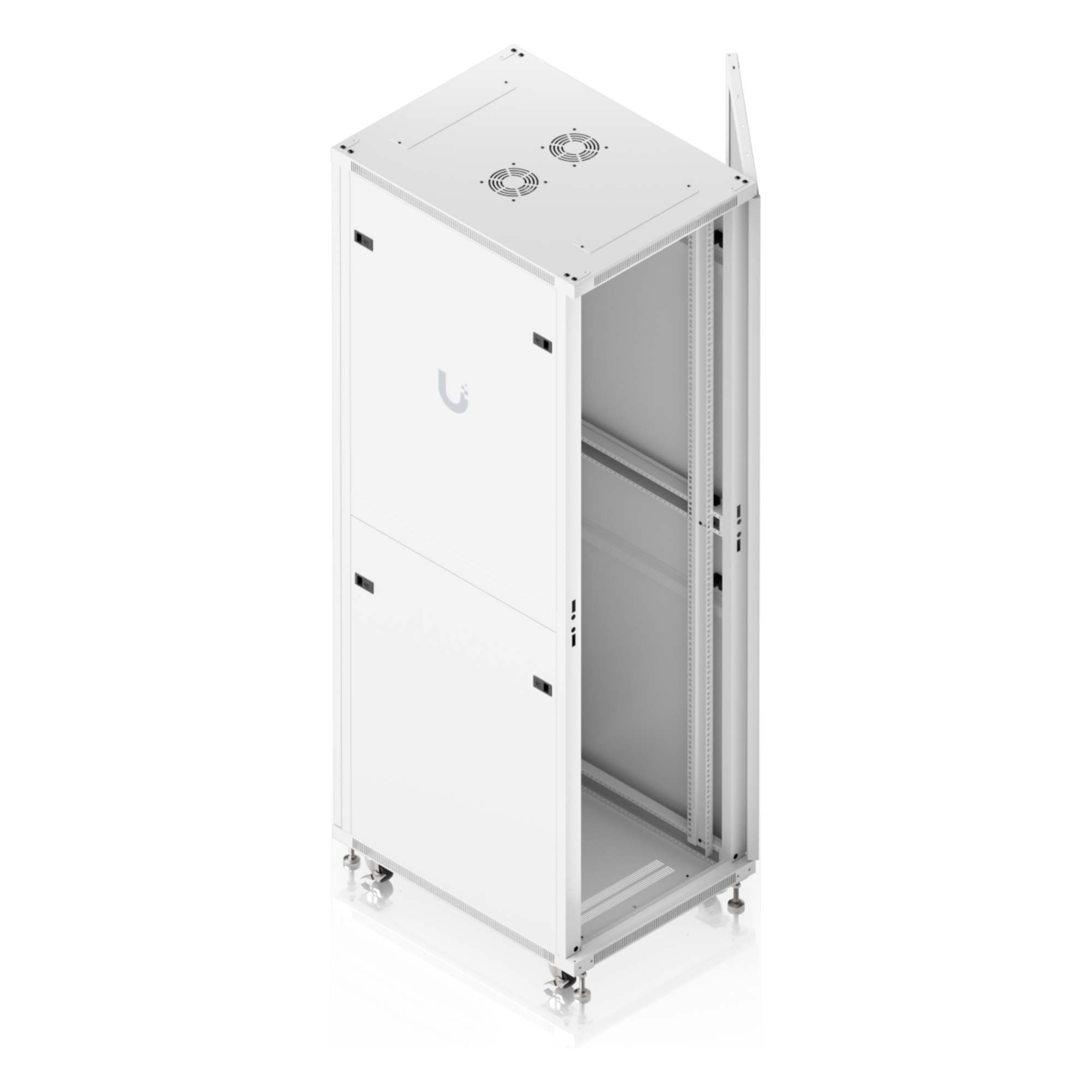 Gabinete Rack de Piso / 42U / 600 x 800 mm (23.6 x 31.5') / Capacidad 800 kg (1,763.7 lb) / Puerta Vidrio Templado / Ventiladores Integrados
