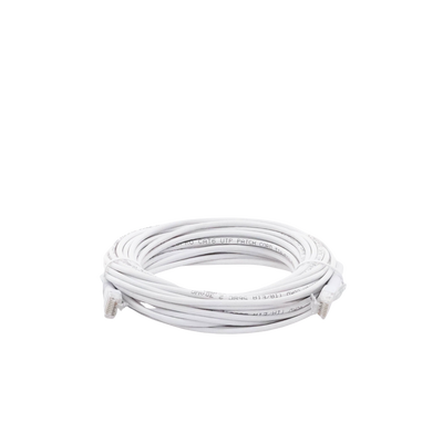 Mini Patch Cord Cat6 Ultra Slim 10 Metros (32.81 Pies) Blanco ? Ahorra Espacio sin Organizadores, con Bota Flexible