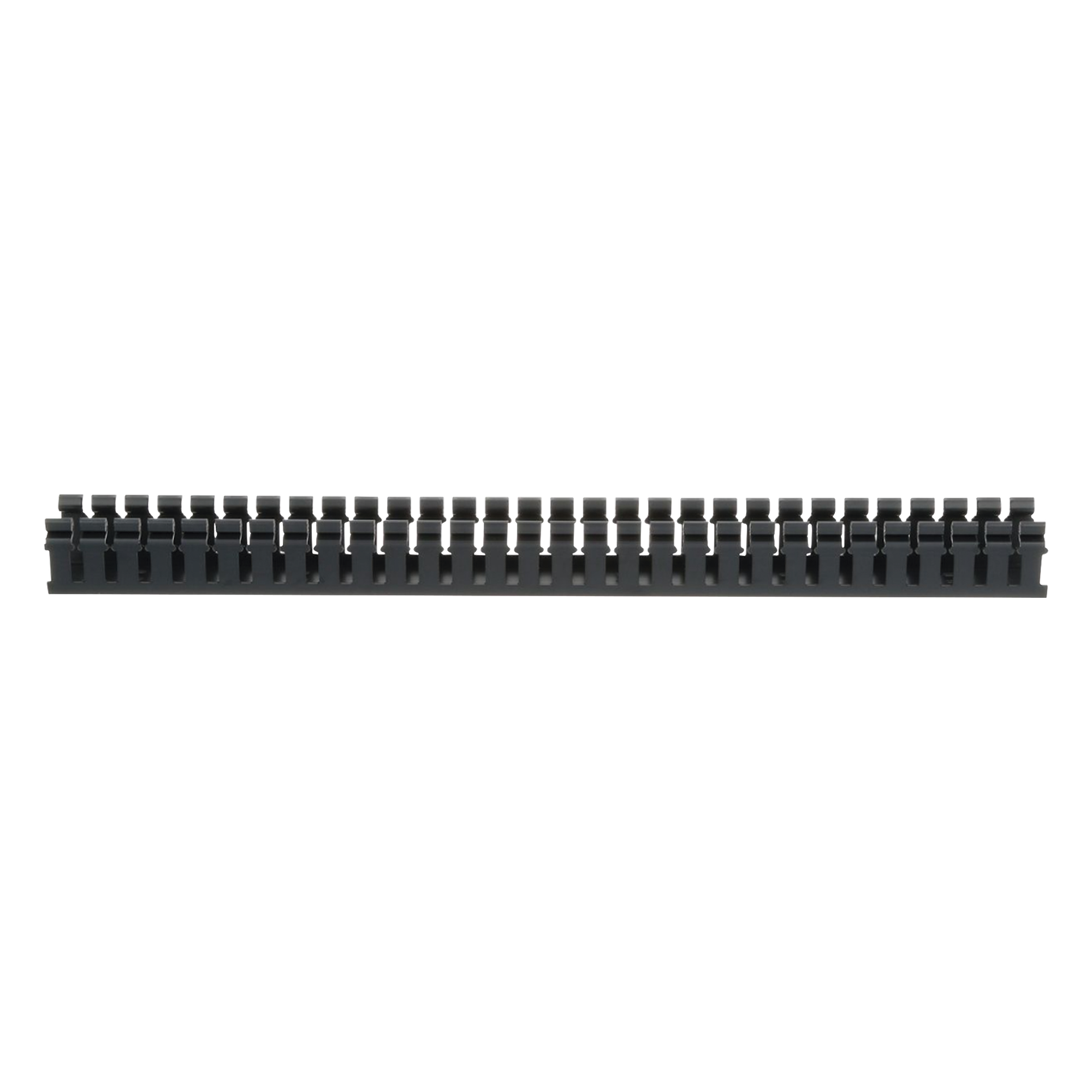 Canaleta Ranurada de PVC / Base Tipo H / 2.17 in Ancho / 1.92 in Alto / 6 ft Largo / Sin Tapa / Negro — PANDUIT · SKU H2X2BL6