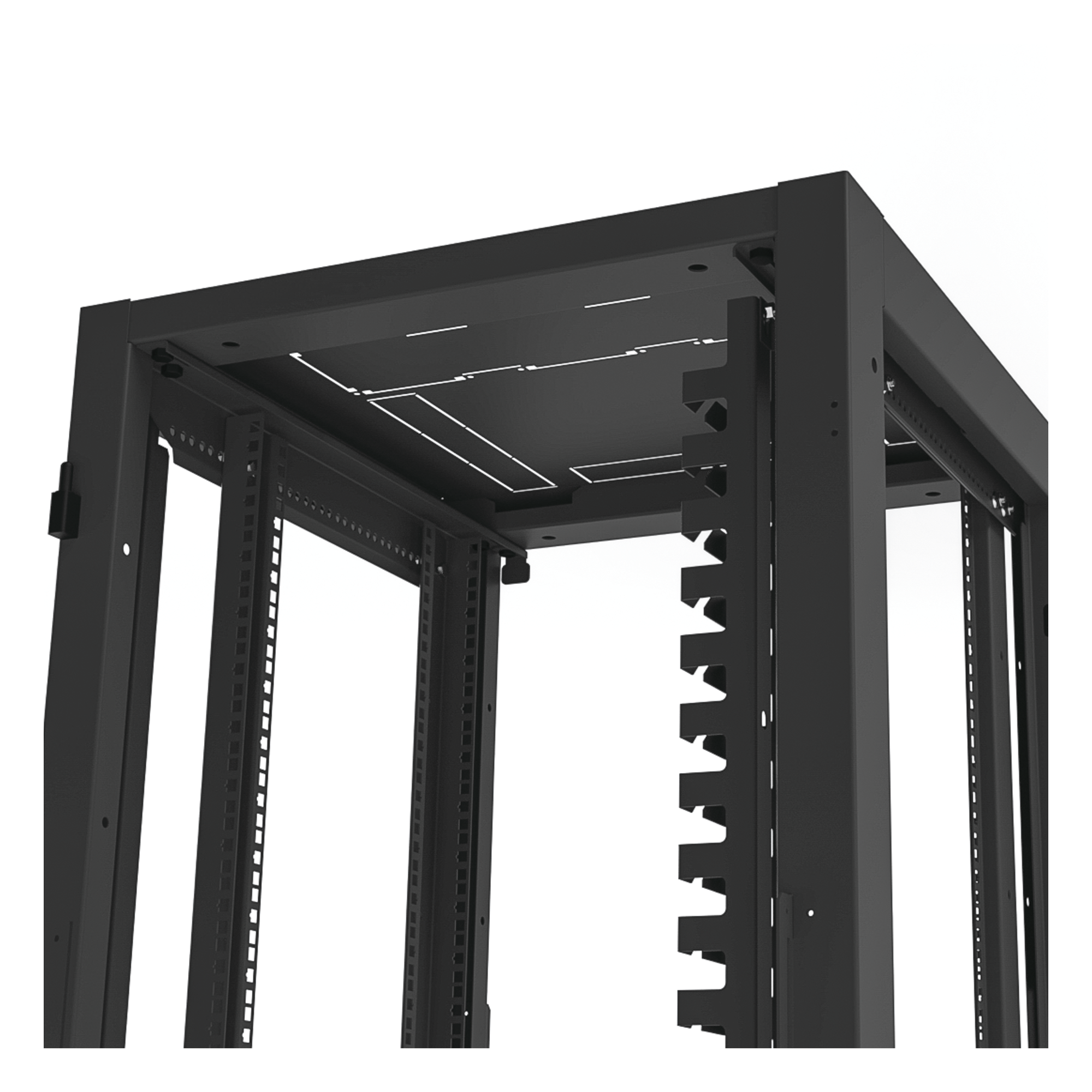 Gabinete de Piso 19in / 24UR / 600 mm Profundidad / Carga 532 kg / Puerta con Cristal Templado / Cierre 3 Puntos