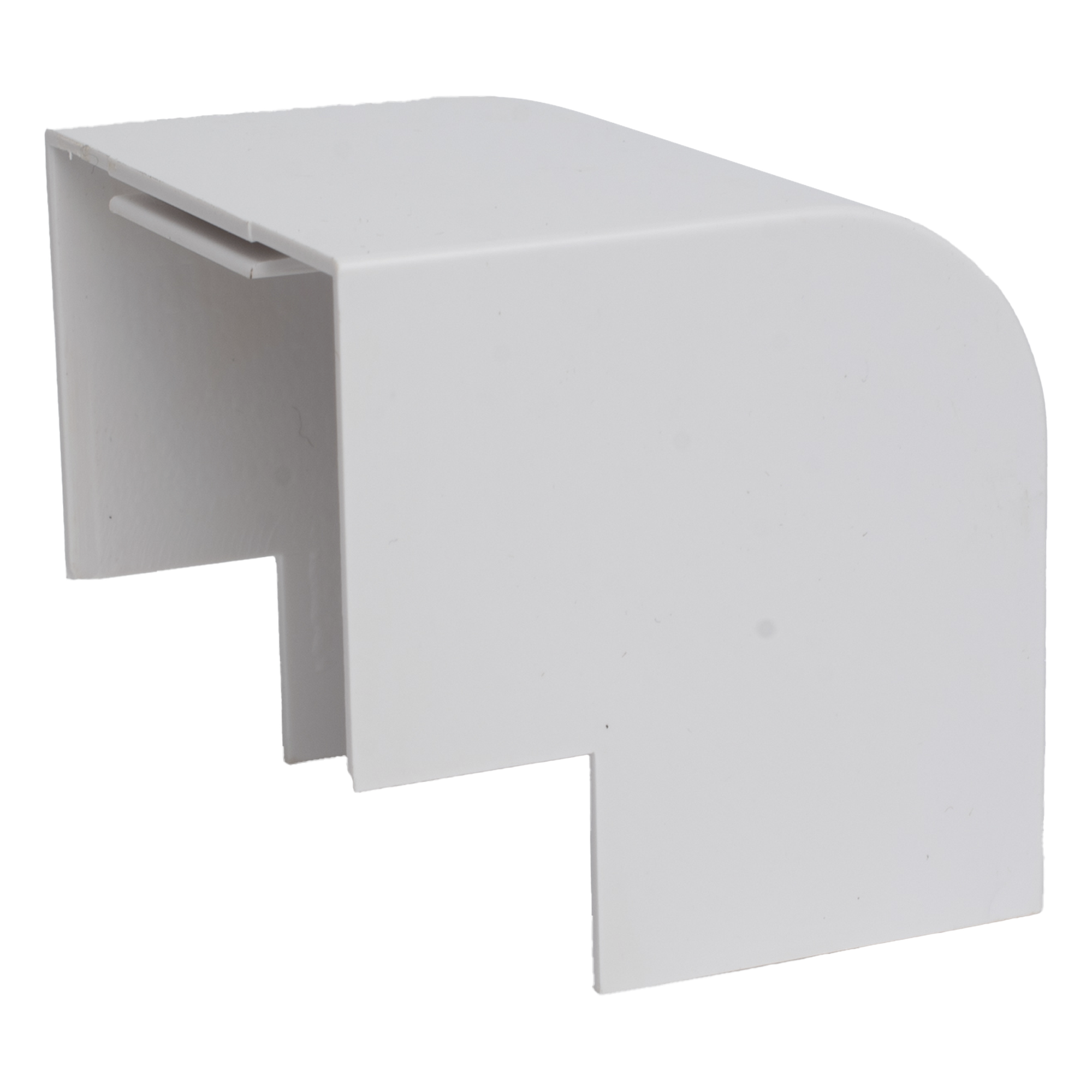 Esquinero Exterior Color Blanco de PVC Auto Axtinguible, Para Canaleta TMK-4577 (5510-02001)