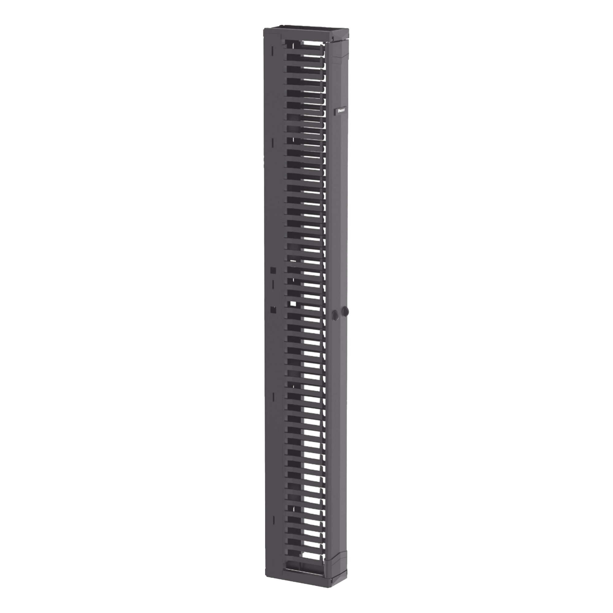 Organizador de Cables Vertical / Alta Densidad 45U / Ancho 6 in (152.4 mm) / Solo Frontal / Tapa de Acero / Rack Abierto EIA