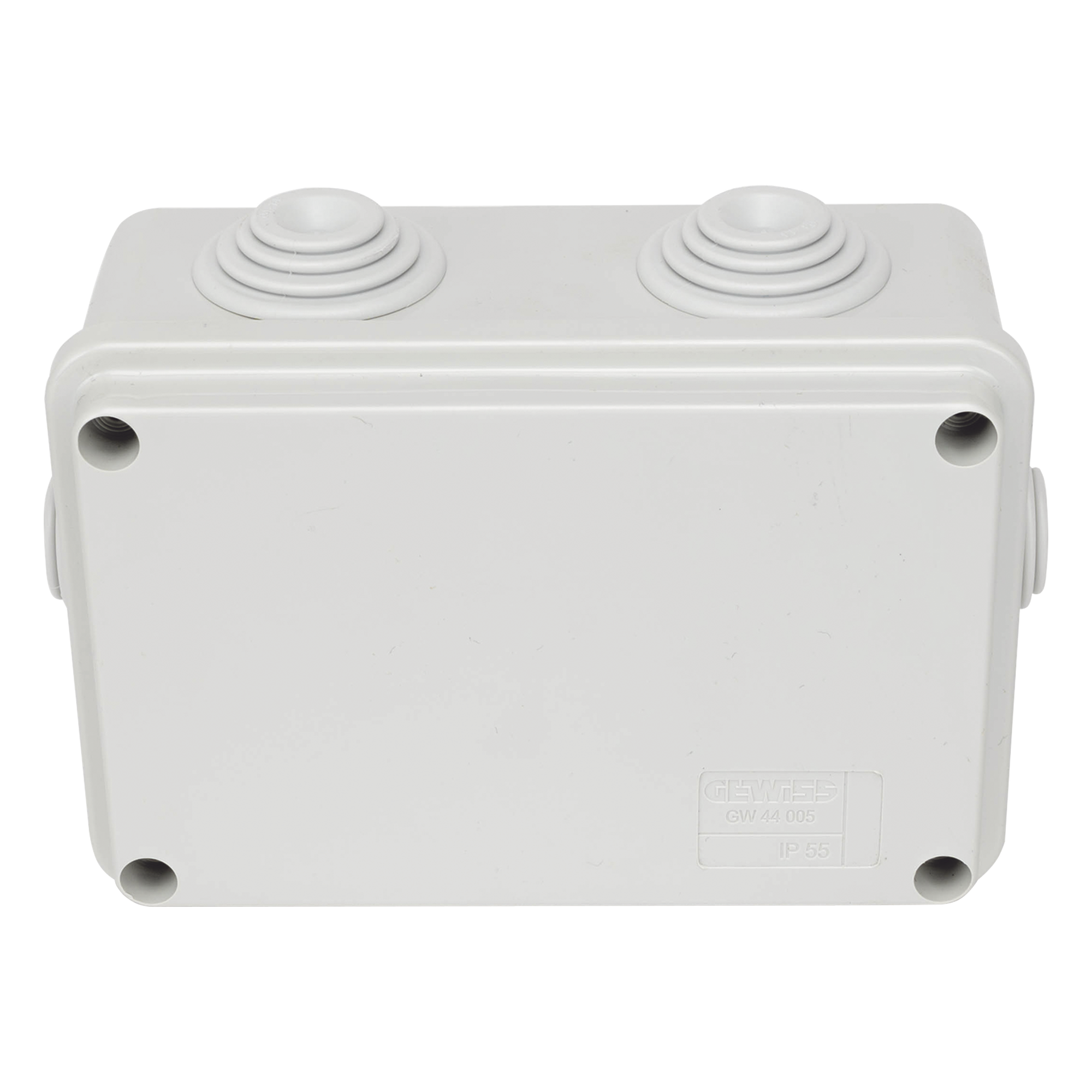 Caja Estanca de PVC Para Derivación y Conexión, 6 Entradas, Tapa Atornillada, 120x80x50 mm (Área interna), Uso Exterior IP55, Material que no Propaga el Fuego y Libre de Hálogenos