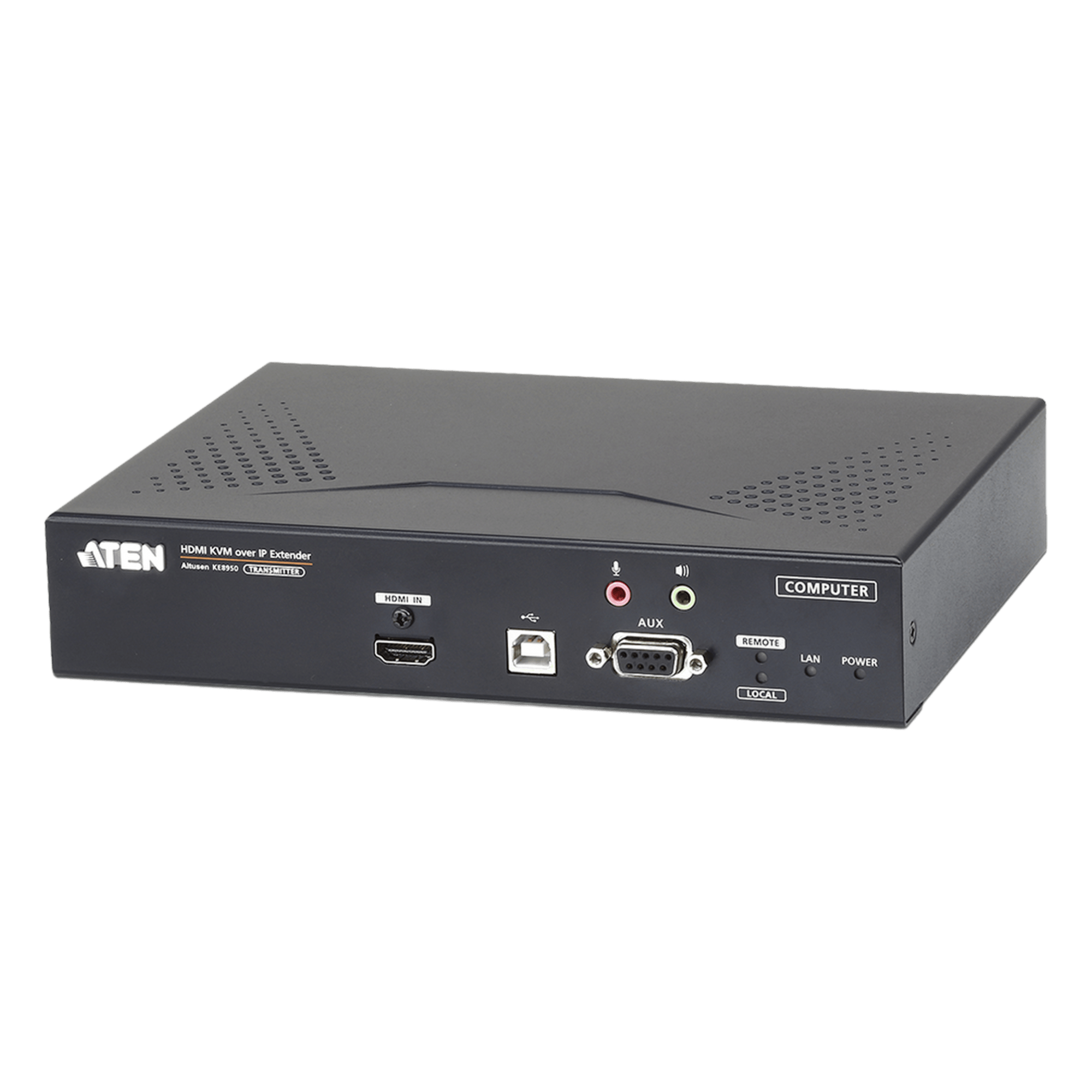 Extensor KVM sobre IP / 4K UHD 60Hz / HDMI 2.0 / USB 2.0 / Fibra Óptica / 22.75x17.16x5.48 cm — ATEN · SKU KE8950T