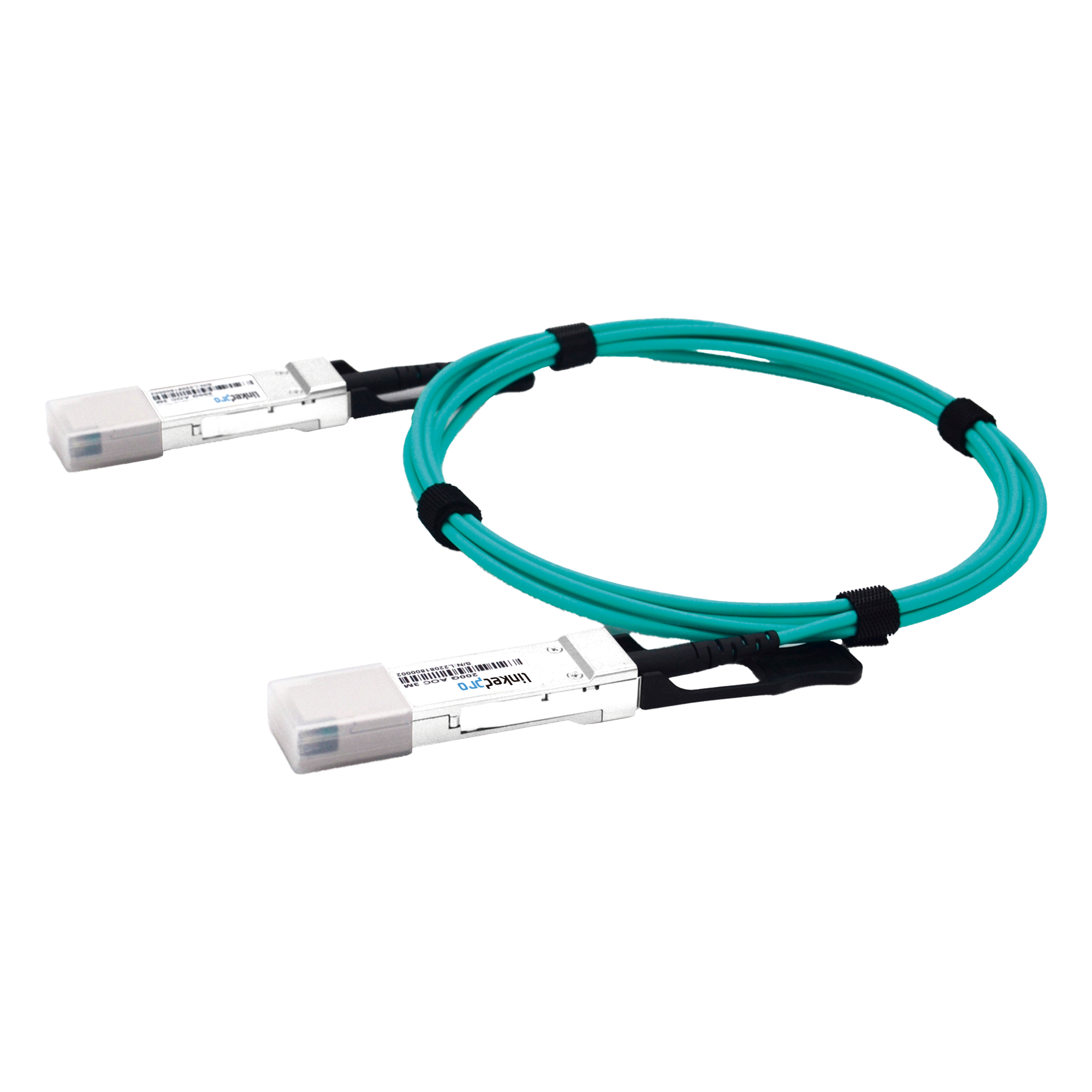 Cable AOC / 200 Gbps / QSFP56 a QSFP56 / Fibra Óptica Activa / 1 m (3.3 ft) / Plug-and-Play — LINKEDPRO · SKU LP-AOC-200G-1M