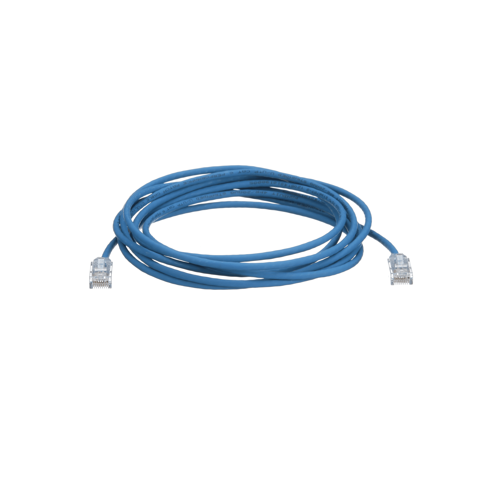 Cable de Parcheo TX6, UTP Cat6, Diámetro Reducido (28AWG), Color Azul, 30.48 Metros (100 Pies)