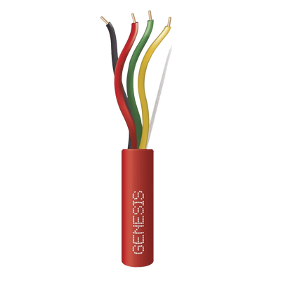 Cable de Alarma y Detección de Incendio / 2 Pares / 16 AWG / Riser / 305 m (1000 ft) / FPLR CL3R FT4 / Resistente a UV — GENESIS · SKU 4312-1004