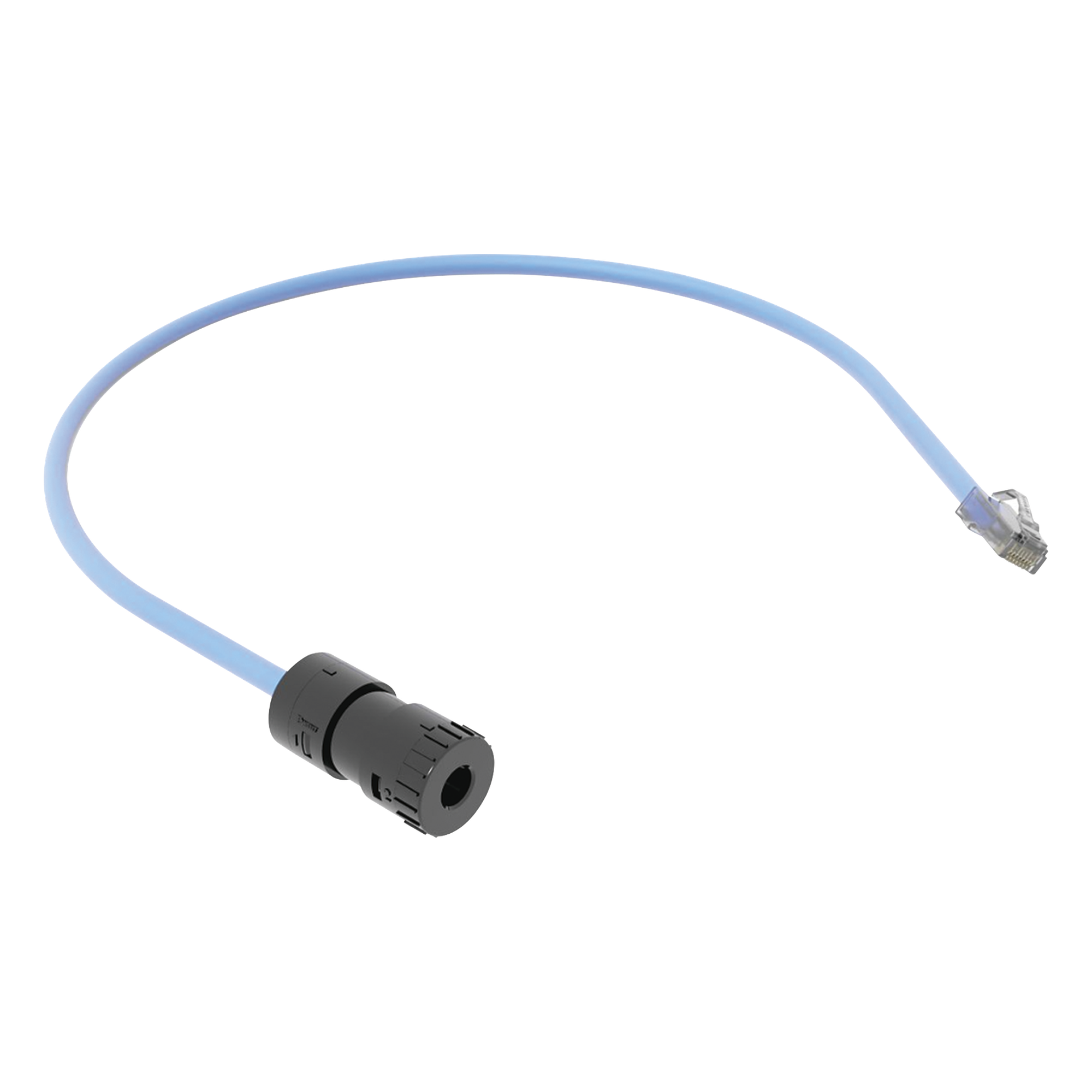 Cable de Conexión Jack a Plug RJ45 / Cat 6A / CMP Plenum / 0.5 m (1.64 ft) / Azul — PANDUIT · SKU FC-ICCP0.5MBU