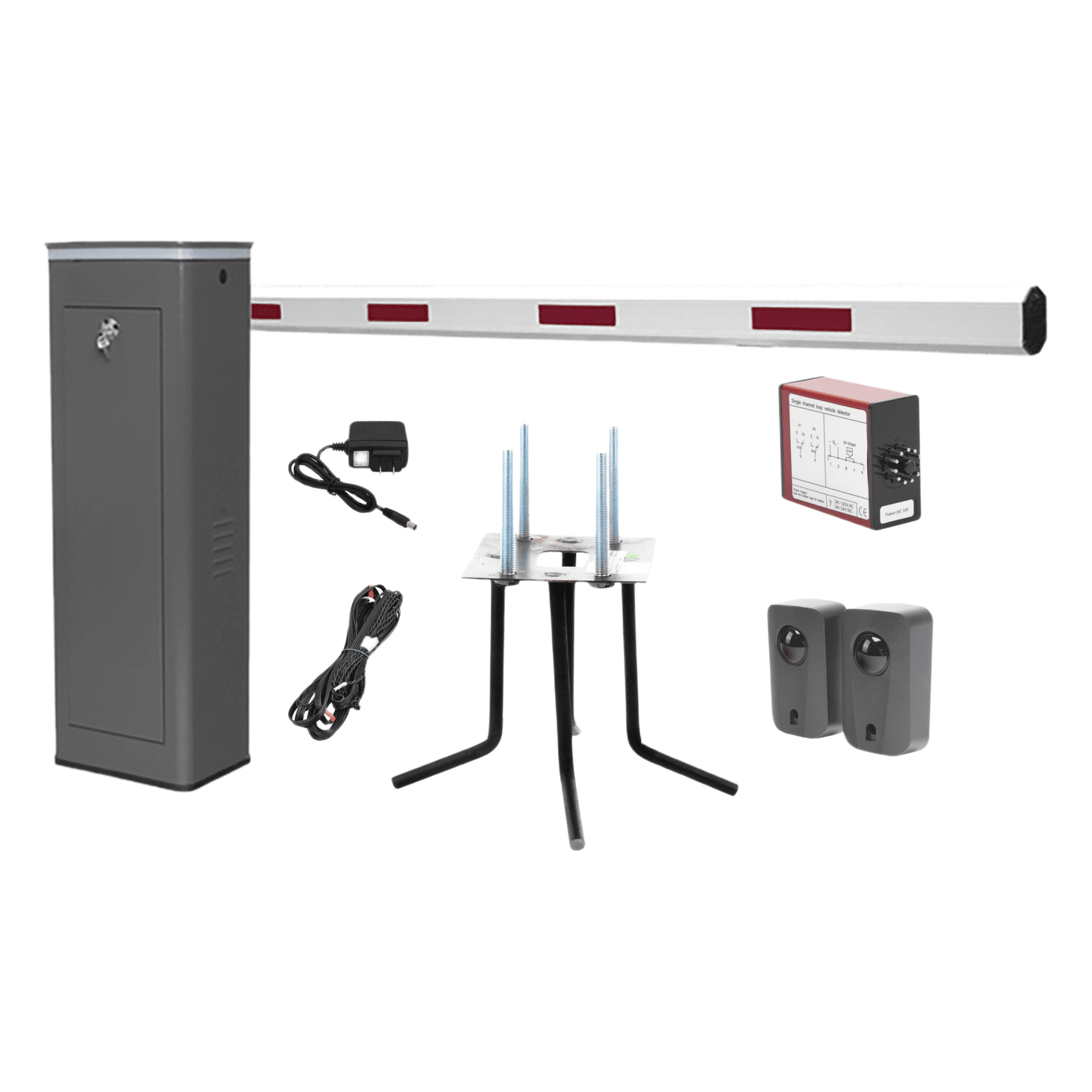Kit Barrera Vehicular Derecha / Brazo 3 m (9.84 ft) / Apertura 1.5 s / Uso Semi-Intensivo / Accesorios de Seguridad Incluidos / 110V — ACCESSPRO · SKU KIT-XBF-3R