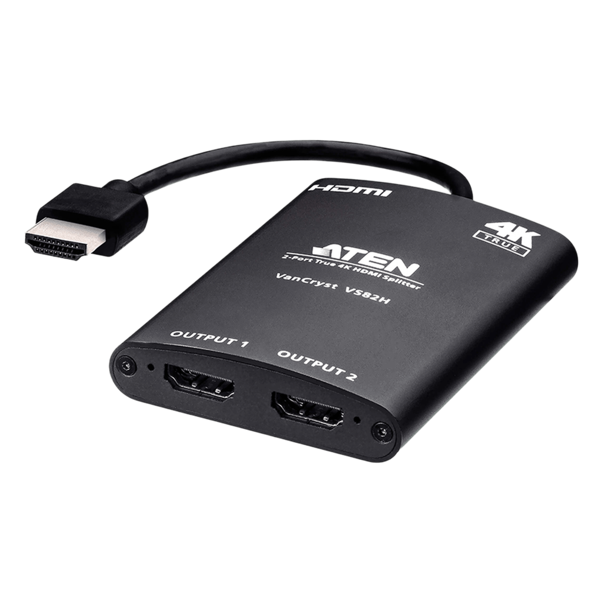 Distribuidor HDMI / True 4K / 2 Puertos / HDMI 2.0 / HDCP 2.2 / 18 Gbps / Alcance 5 m (16.4 ft) — ATEN · SKU VS82H