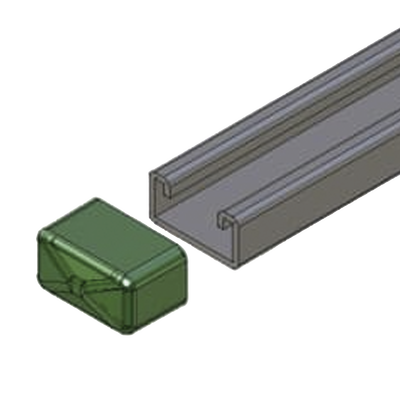 Remate Cuadrado / Unicanal 4x2 / Material No Metálico / Color Verde Oscuro — ANCLO · SKU ANC-HS01