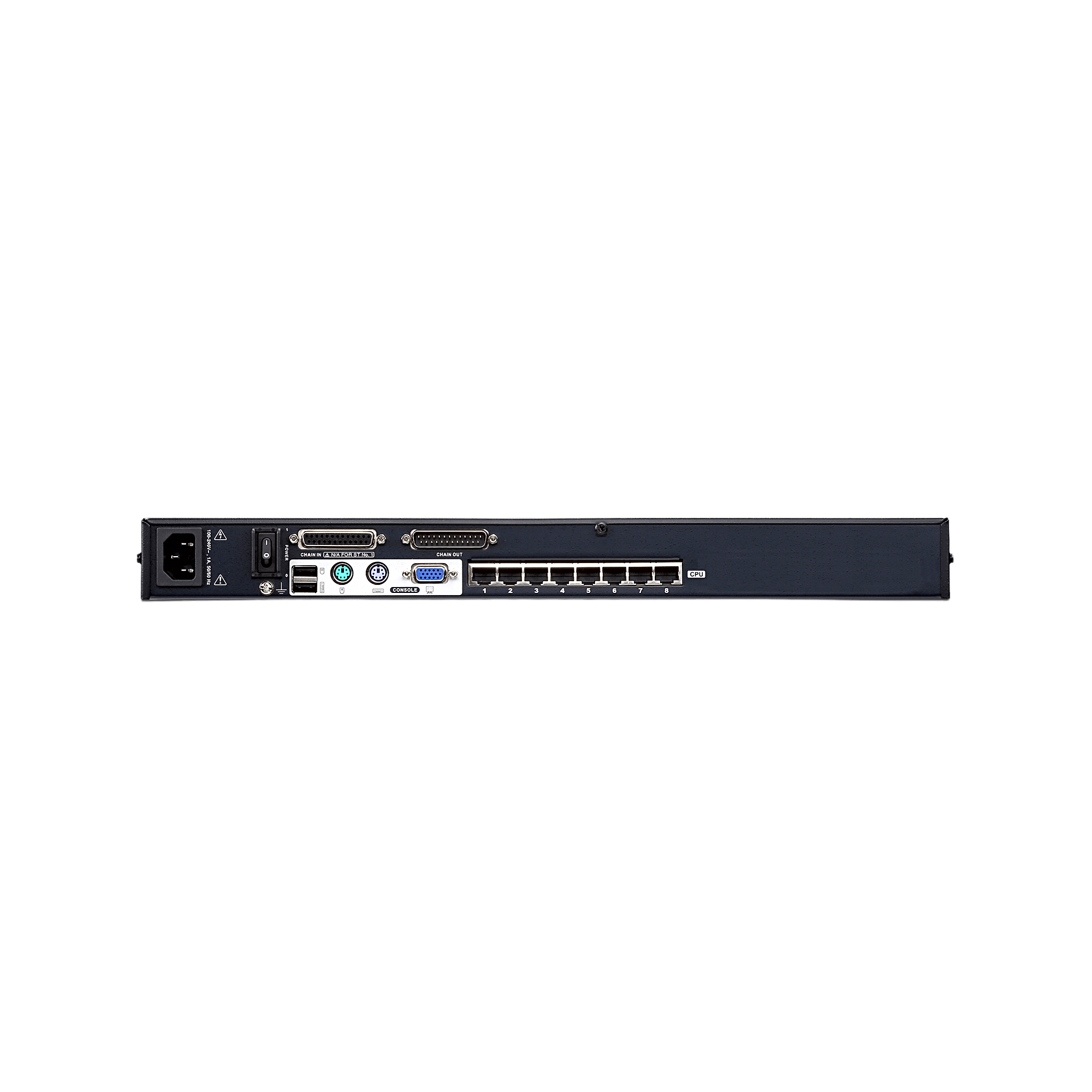 Switch KVM | Conexión Cat 5e | 8 puertos | Resolución 1920 x 1200 |  Conexión de Múltiples Switches | Compatible Windows, Linux, Mac