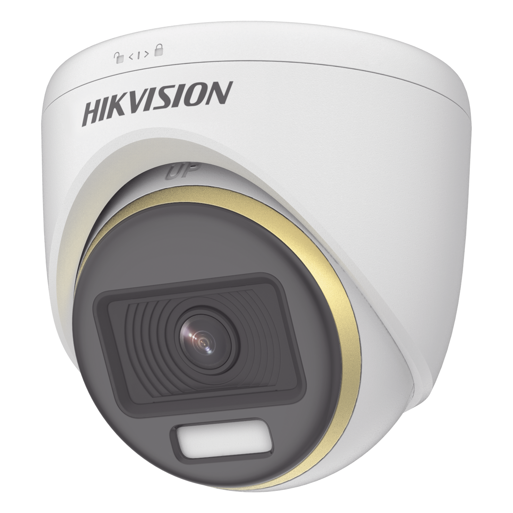 Turret TURBOHD 4K / Lente 2.8 mm / Color 24/7 / Luz Blanca 40 m / 131 ft / IP67 / WDR 130 dB — HIKVISION · SKU DS-2CE72UF3T-E