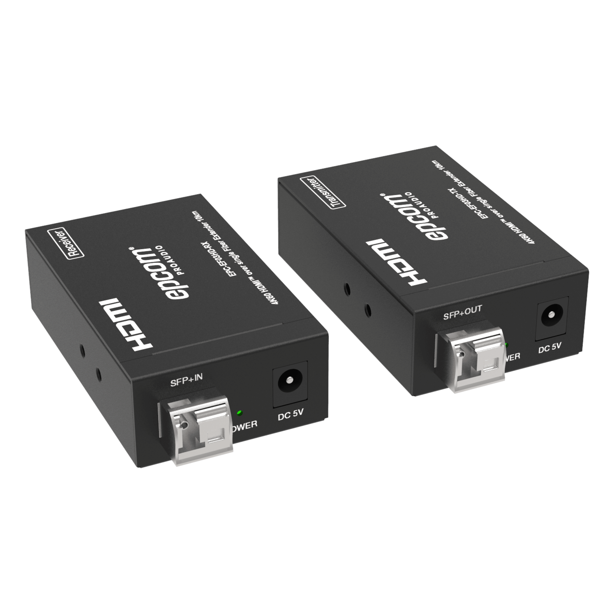 Extensor HDMI sobre Fibra Óptica / 4K2K@60Hz / 4:4:4 / 18 Gbps / Monomodo LC / 10 km (32,808 ft) / HDCP 2.2 / HDR10+ Dolby Vision / Audio 7.1CH — EPCOM PROAUDIO · SKU EPC-EF03HD