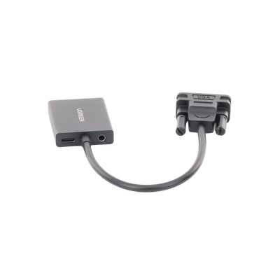 VGA Macho / Salida: HDMI Hembra / Resolución de 1080P@60Hz / Puerto Estéreo de 3.5 mm / Plug and Play, Sin Controlador / Longitud del Cable 15 cm (5.91 Pulgadas). / Incluye Cable de Alimentación USB / Incluye Cable de Audio de 3.5mm.