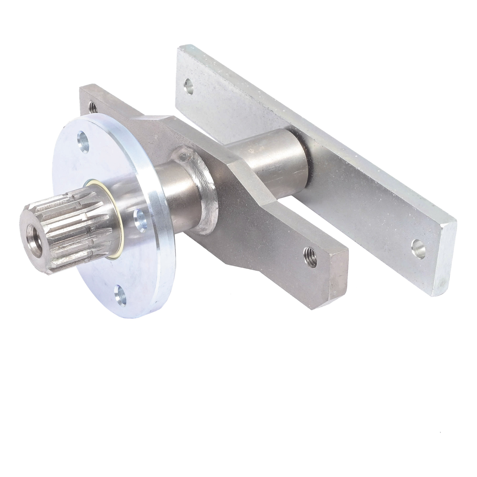 Conjunto de Eje de Salida / Par Máximo 400 Nm (std) / 300 Nm (rápida) / Longitud de Barra hasta 5 m (16.4 ft) / Tiempo de Apertura 5.7 s (std) / 2.9 s (rápida) / Velocidad Angular 0.28 rad/s (std) / 0.54 rad/s (rápida) — FAAC · SKU 428324