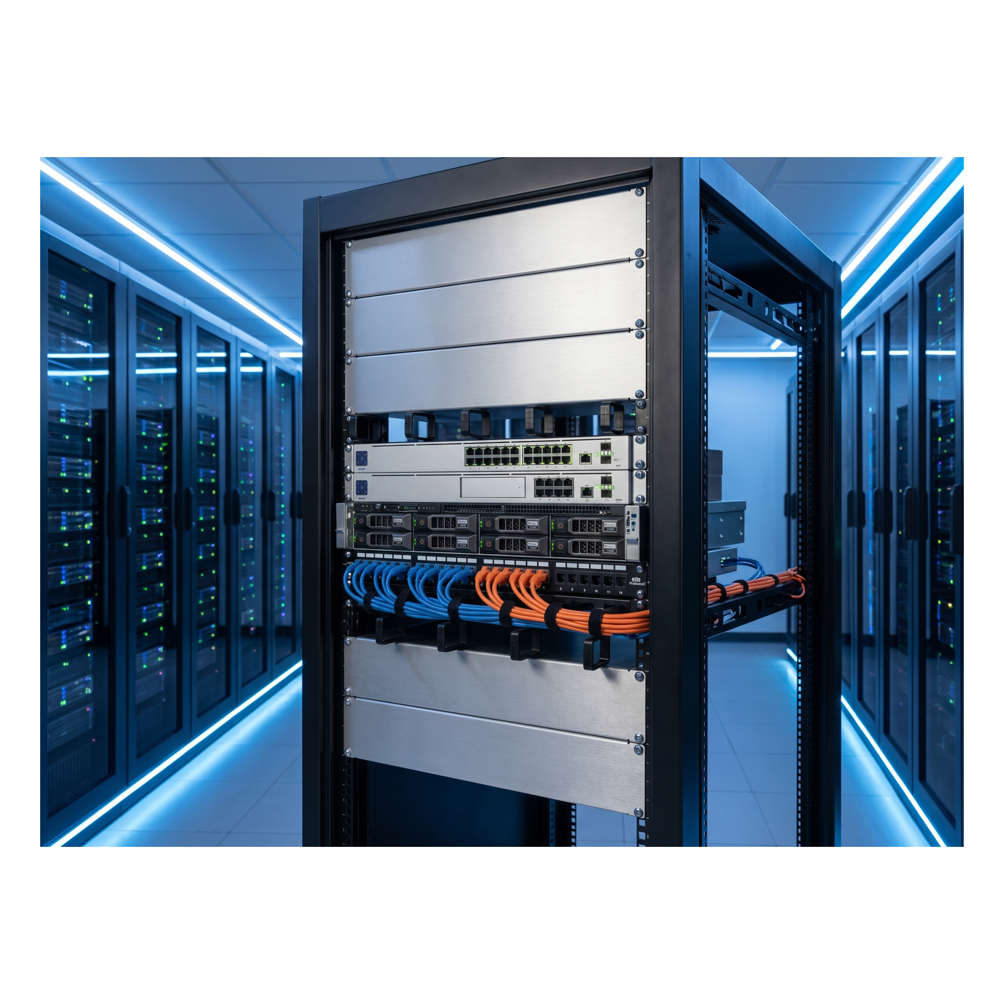 Tapa Ciega para Rack 19" / Aluminio 5052-H32 / 3U / Diseño Plano / Orificios EIA Estándar / 0.90 kg