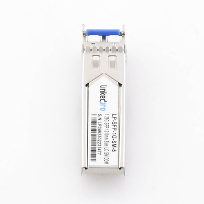 Transceptor Óptico SFP (Mini-Gbic) / Monomodo 1310 nm / 1.25 Gbps / 1000BASE / Conectores LC/UPC Dúplex / DDM / Hasta 5 km 