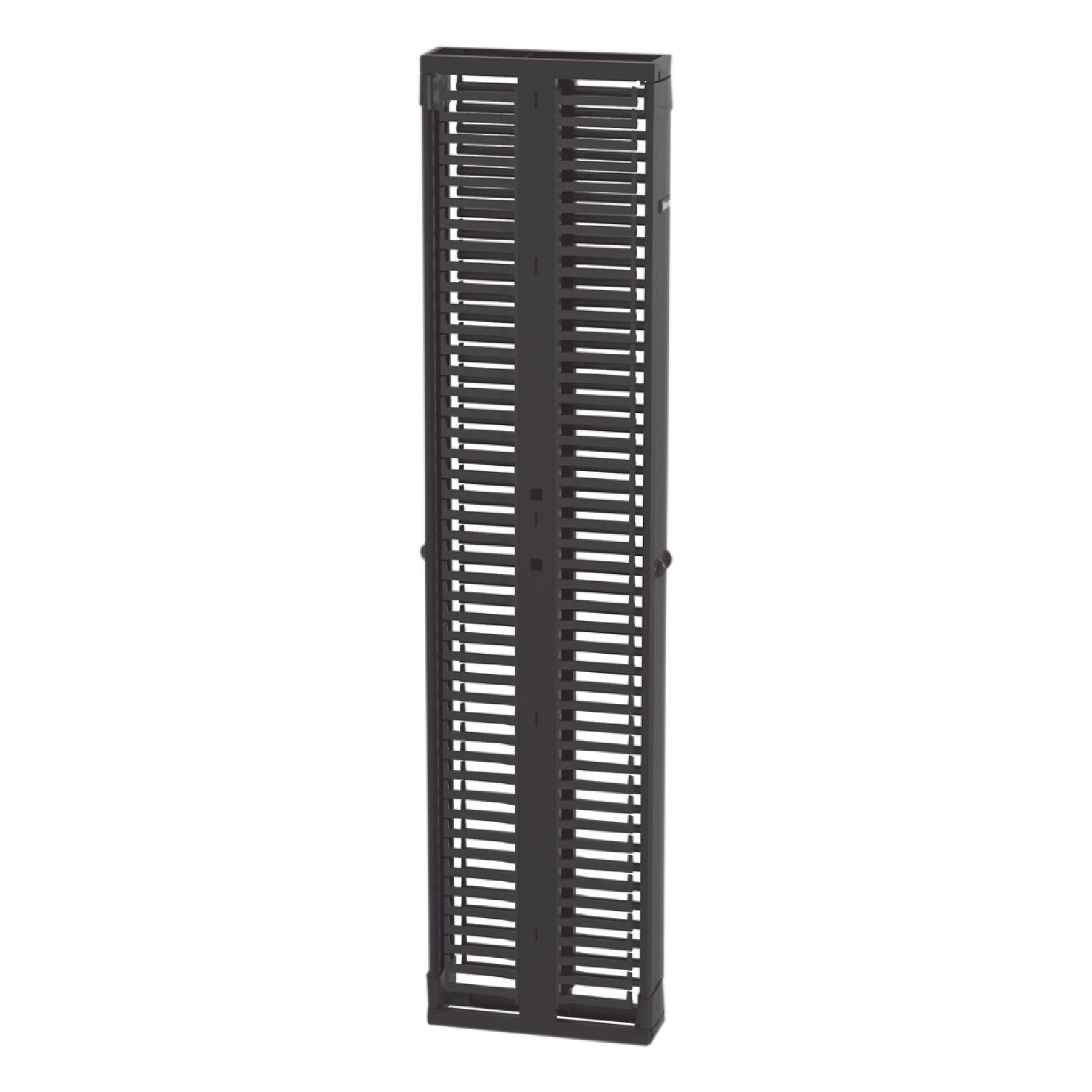 Organizador Vertical de Cables / Alta Densidad 45 RU / Doble Frontal y Posterior / 6 in (152 mm) Ancho / Acero y ABS / Push-to-Close