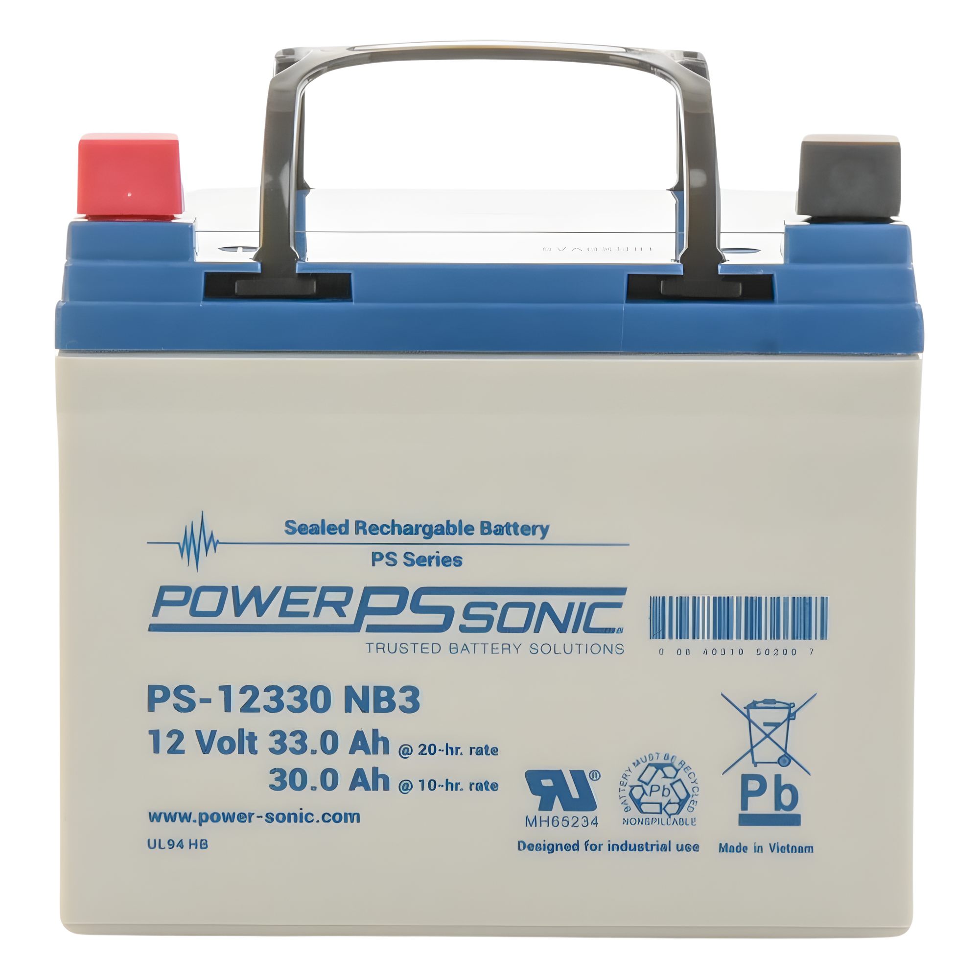 Batería de Respaldo AGM/VRLA / 12V / 33 Ah / Terminales NB3 / 5 Años Vida Útil / Sellada Libre de Mantenimiento