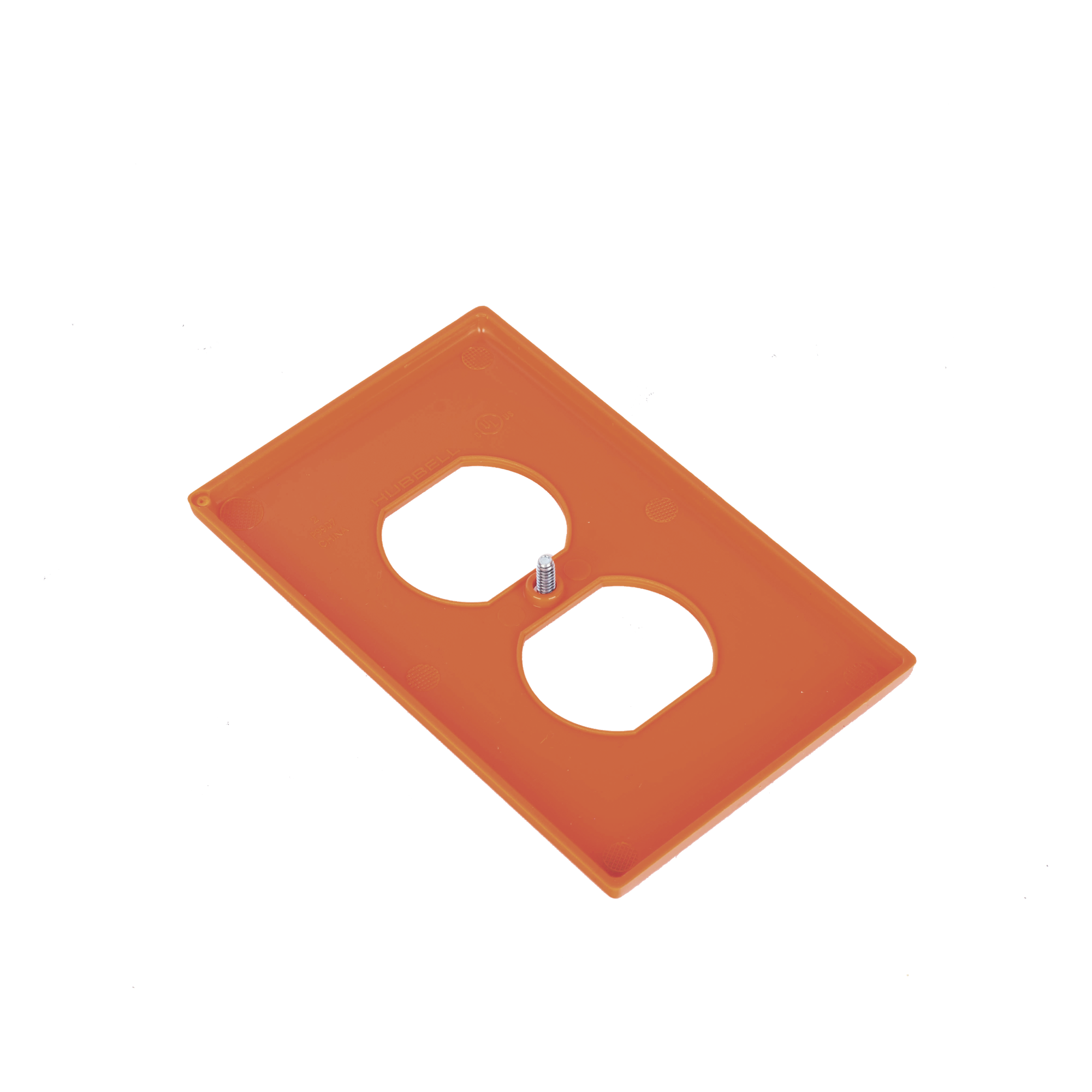 Tapa para Contacto Dúplex Color naranja.