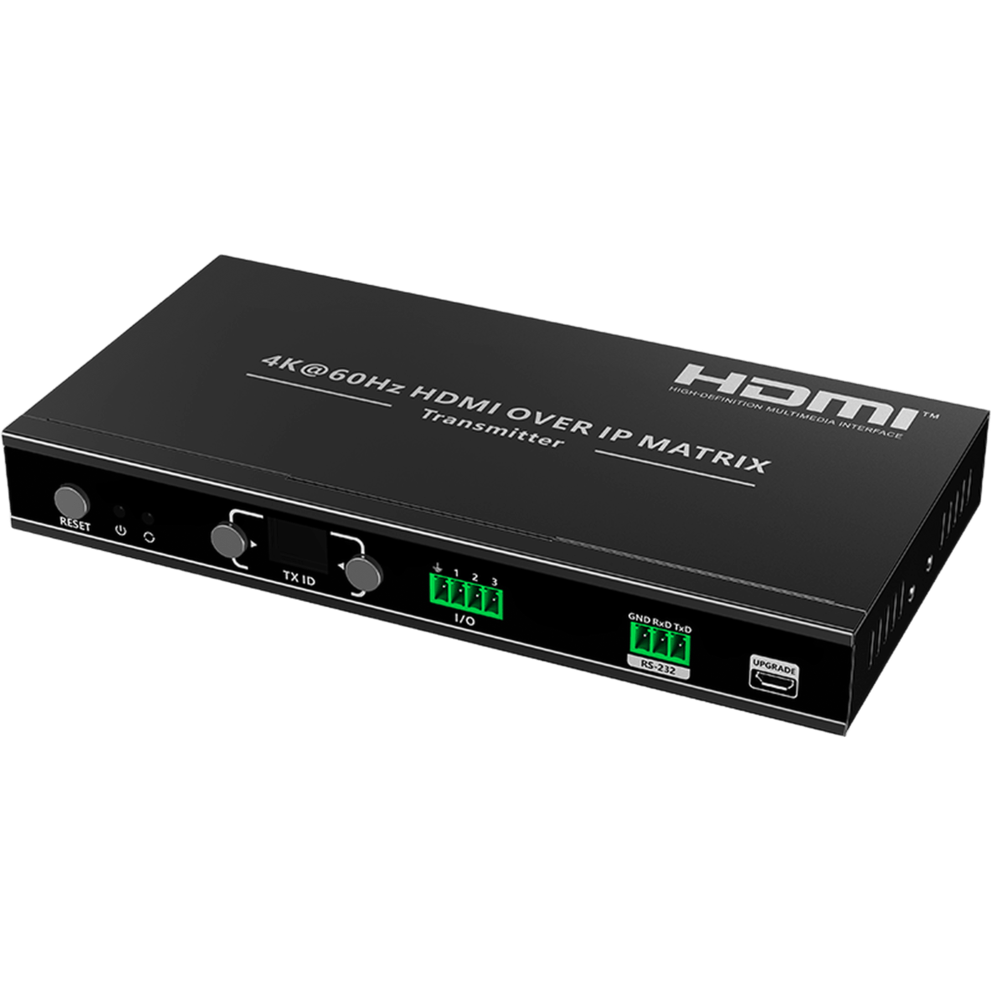 Extensor HDMI sobre IP | Transmisor | 4K@60Hz | 120 m | HDMI 2.0 | HDCP 2.2 | PoE | RS-232 | IR Bidireccional | Multicast 