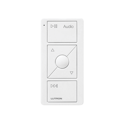 Control Remoto Inalámbrico para Audio / RF 431-437 MHz / Alcance 9 m (29.5 ft) / Batería CR2032 10 Años / Montaje Versátil — LUTRON ELECTRONICS · SKU PJ23BRLGWHA02