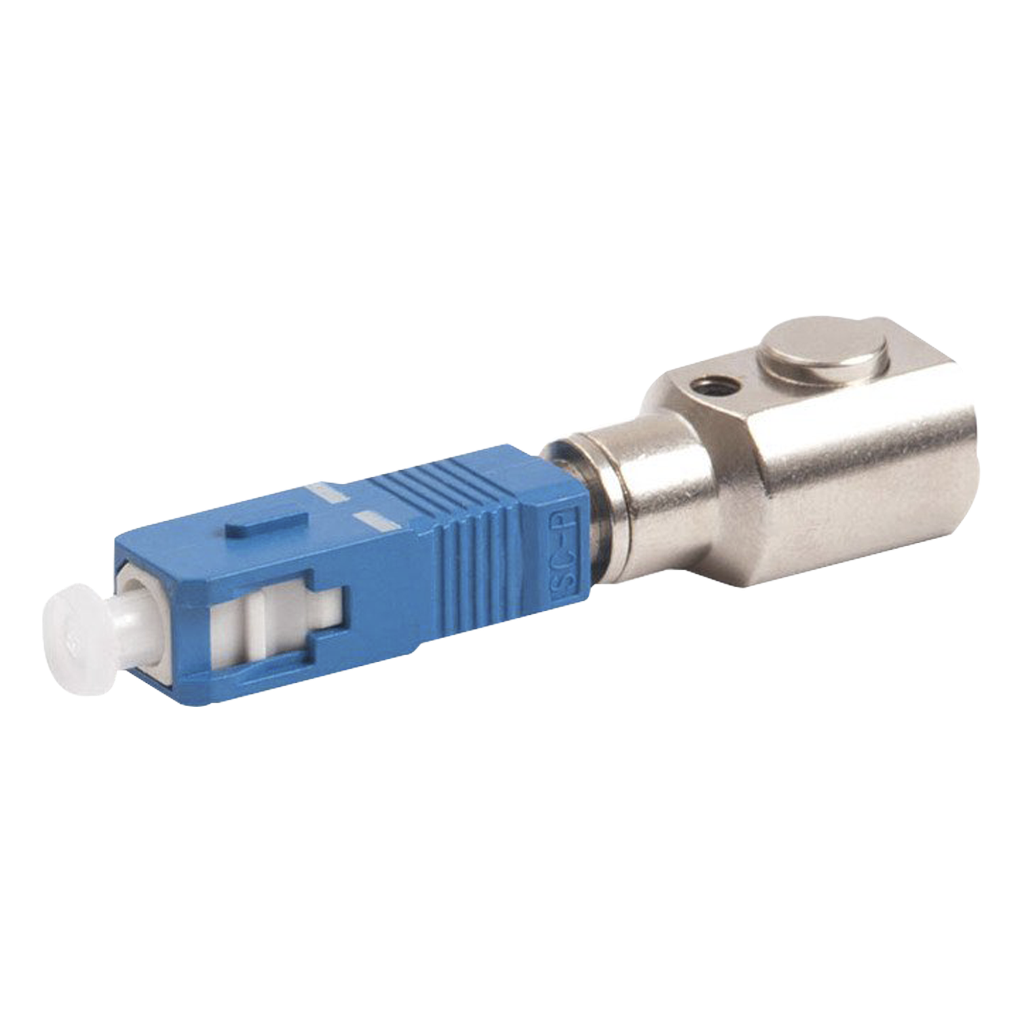 Adaptador de Fibra Óptica Desnuda / Conector SC/PC / Fibra hasta 250 micras / Multimodo y Monomodo / Compatible con OTDR, Medidor de Potencia y VFL — TEMPO · SKU BFA-1