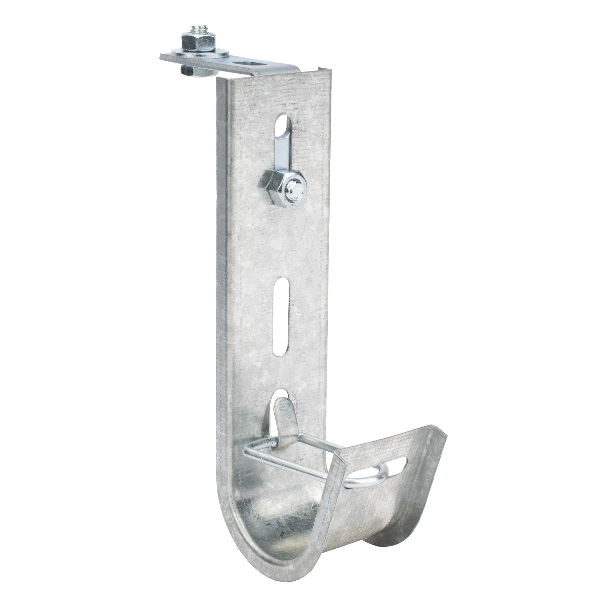 Soporte J-Hook / Capacidad 10 Cables Cat6 / Acero al Carbón / Fijación Perforada / Interior — CHAROFIL · SKU CH-J32-EZ