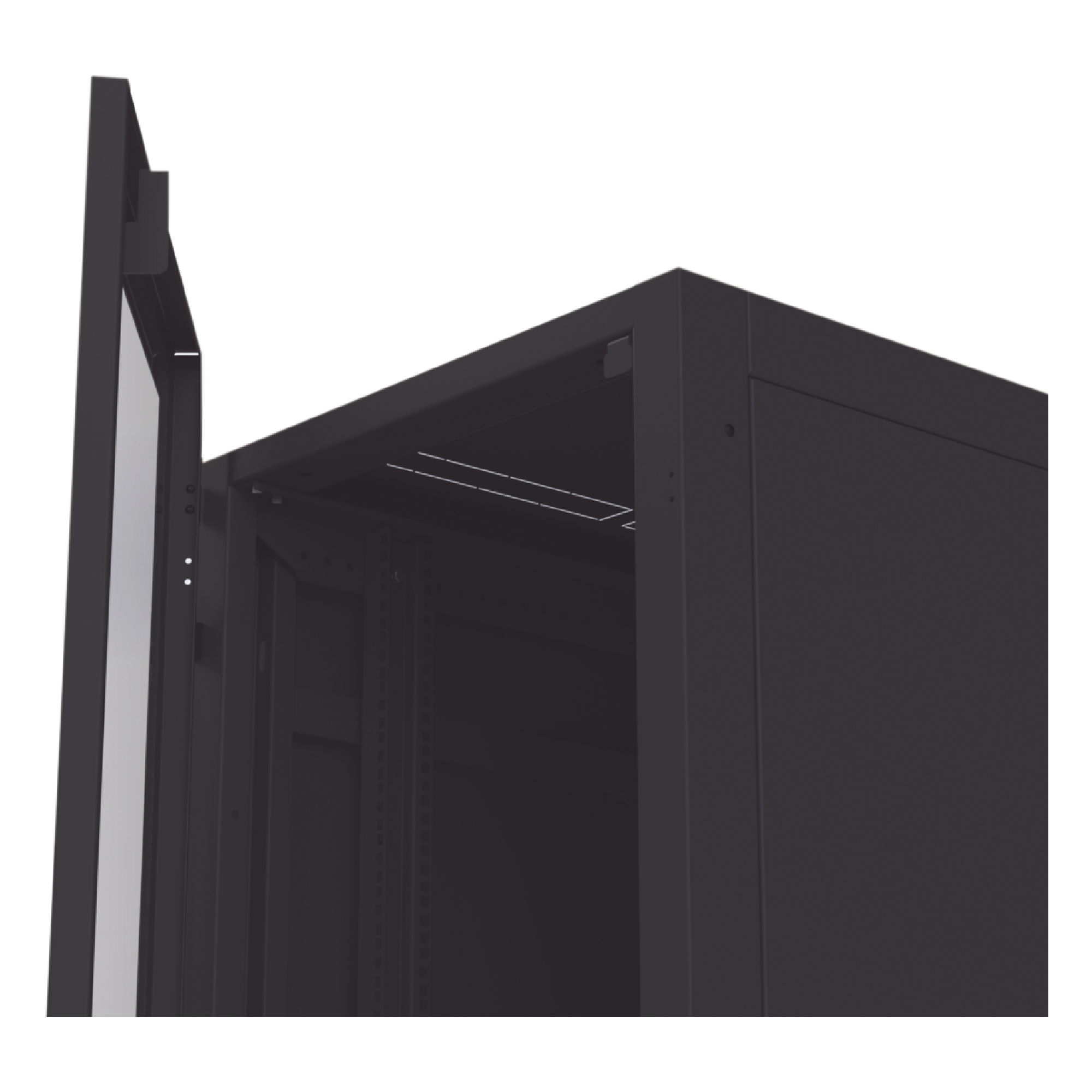 Gabinete Rack de Piso / 19" Estándar / 42UR / 600 mm x 1000 mm / Acero / Puerta con Cristal Templado