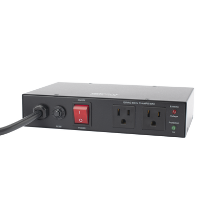 Acondicionador de Voltaje / 2 Salidas NEMA 5-15R / 1,800 W / 15 A / Supresión de Picos 1,080 J / Filtro EMI/RFI / Gabinete Metálico — EPCOM POWERLINE · SKU EPLCON2O